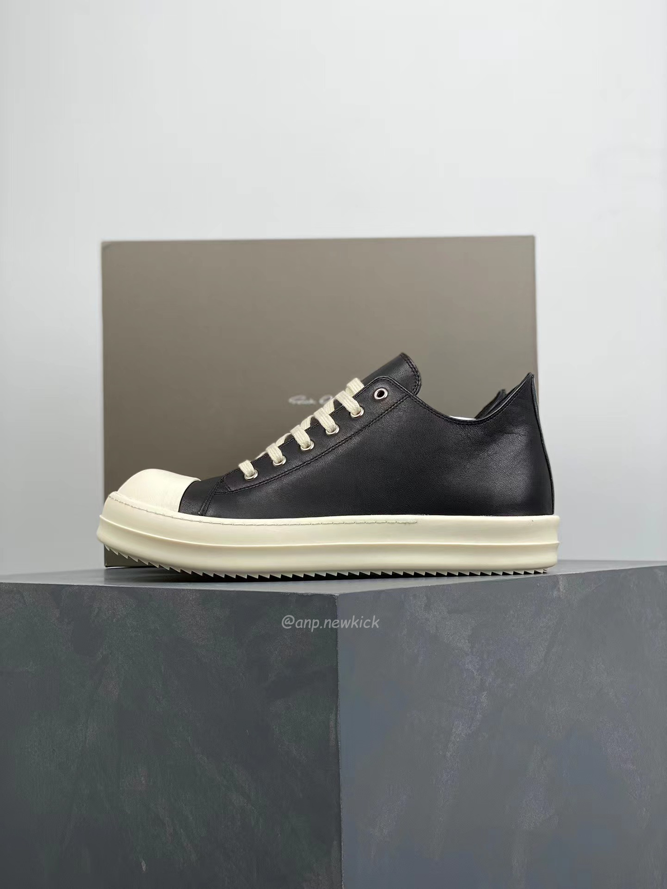 Rick Owens Leather Low Top Vintage Sneakers Suede Canvas Black Taupe Grey Faded Pnk Pearl Milk Dark Dust (26) - newkick.vip