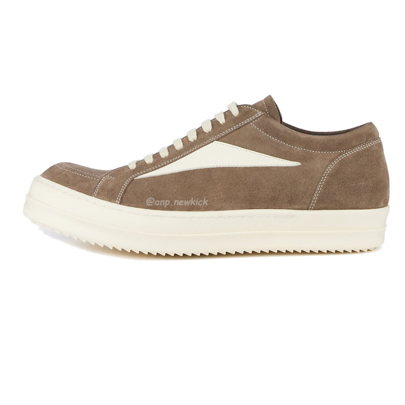 Rick Owens Leather Low Top Vintage Sneakers Suede Canvas Black Taupe Grey Faded Pnk Pearl Milk Dark Dust (40) - newkick.vip