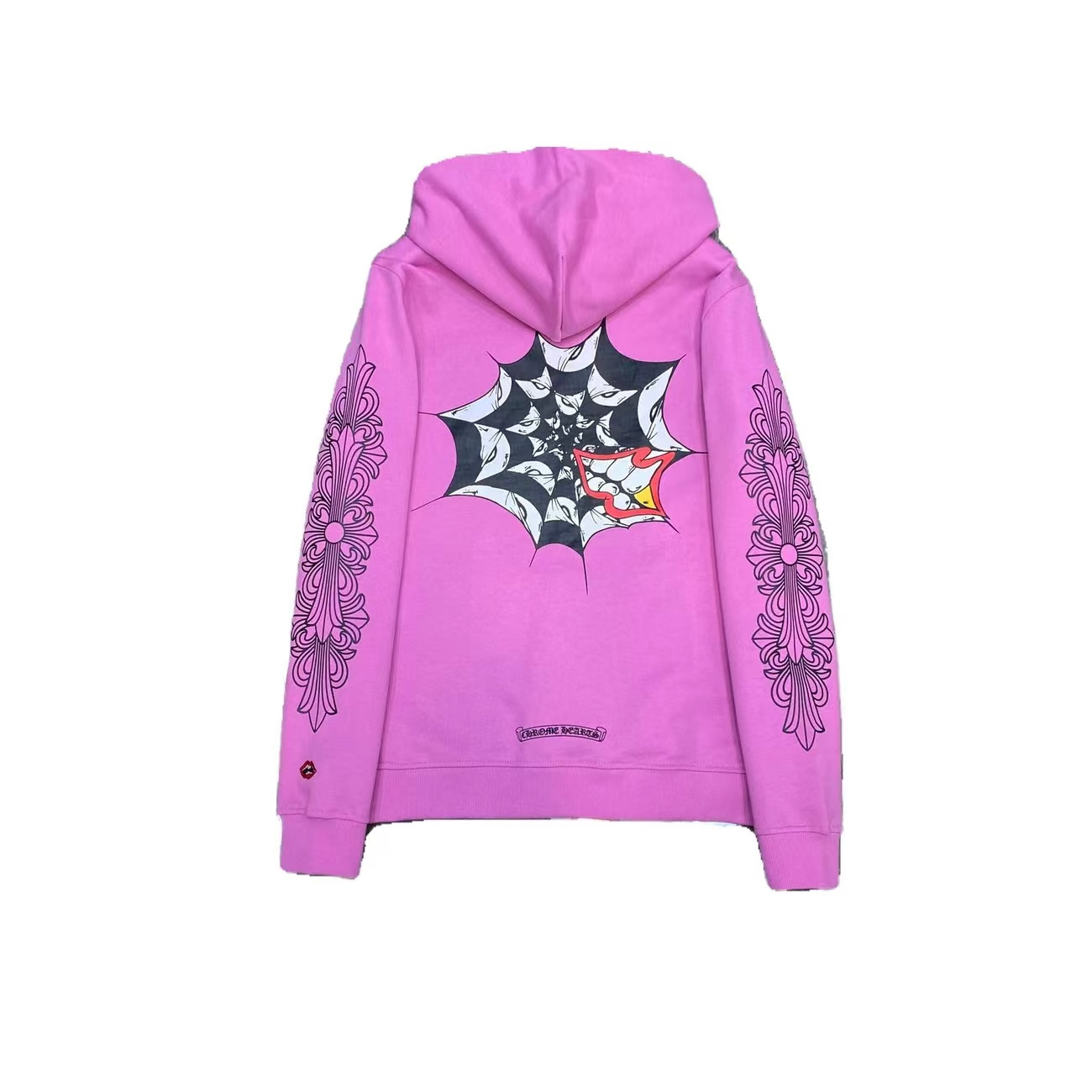 Chrome Hearts Matty Boy Spider Web Hoodie Purple Ss21 (1) - newkick.vip