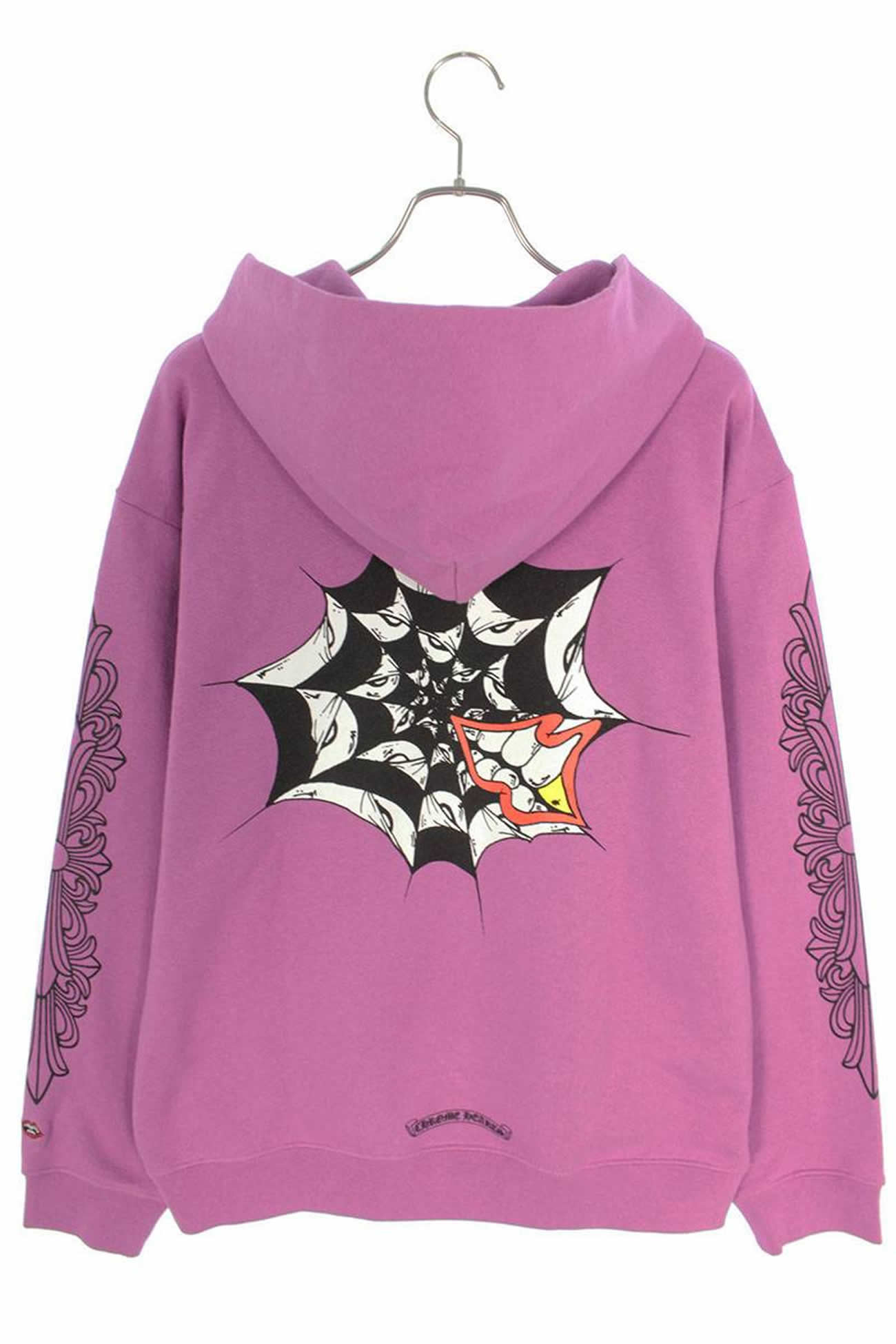 Chrome Hearts Matty Boy Spider Web Hoodie Purple Ss21 (5) - newkick.vip