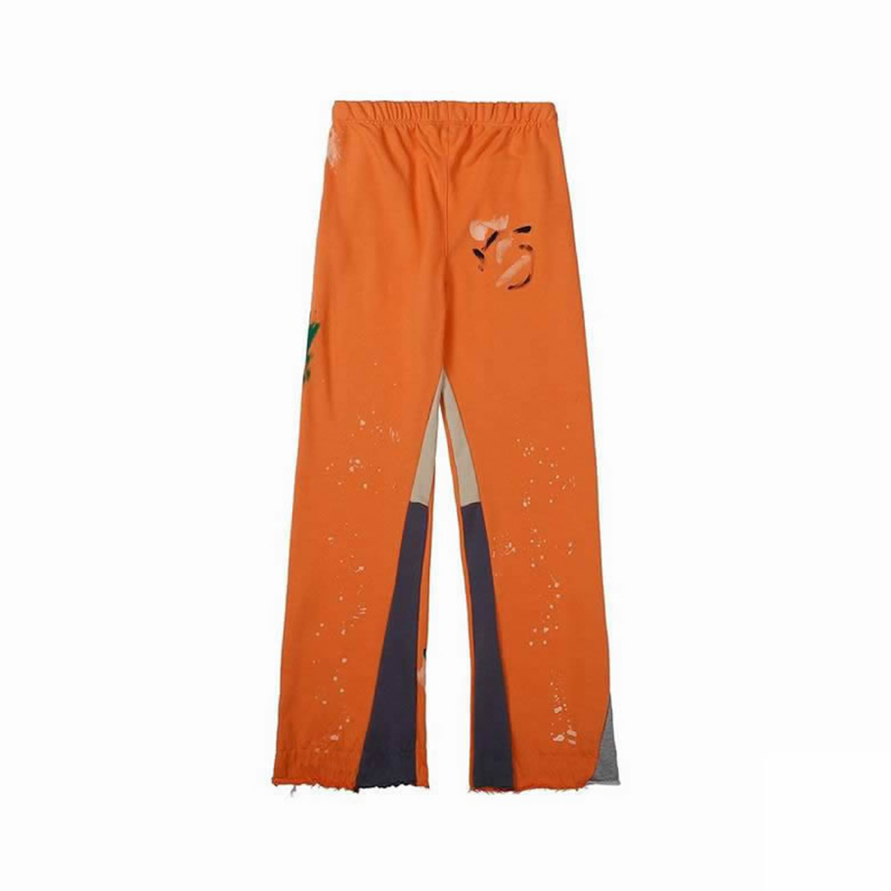 Gallery Dept Painted Flare Sweat Pants Washed Black Navy Orange Grey (12) - newkick.vip