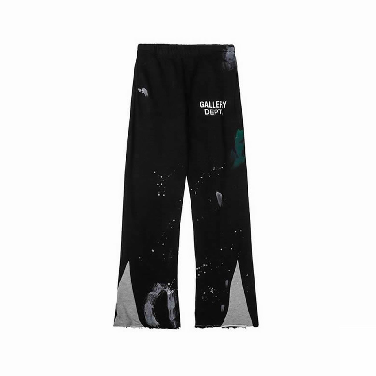 Gallery Dept Painted Flare Sweat Pants Washed Black Navy Orange Grey (9) - newkick.vip