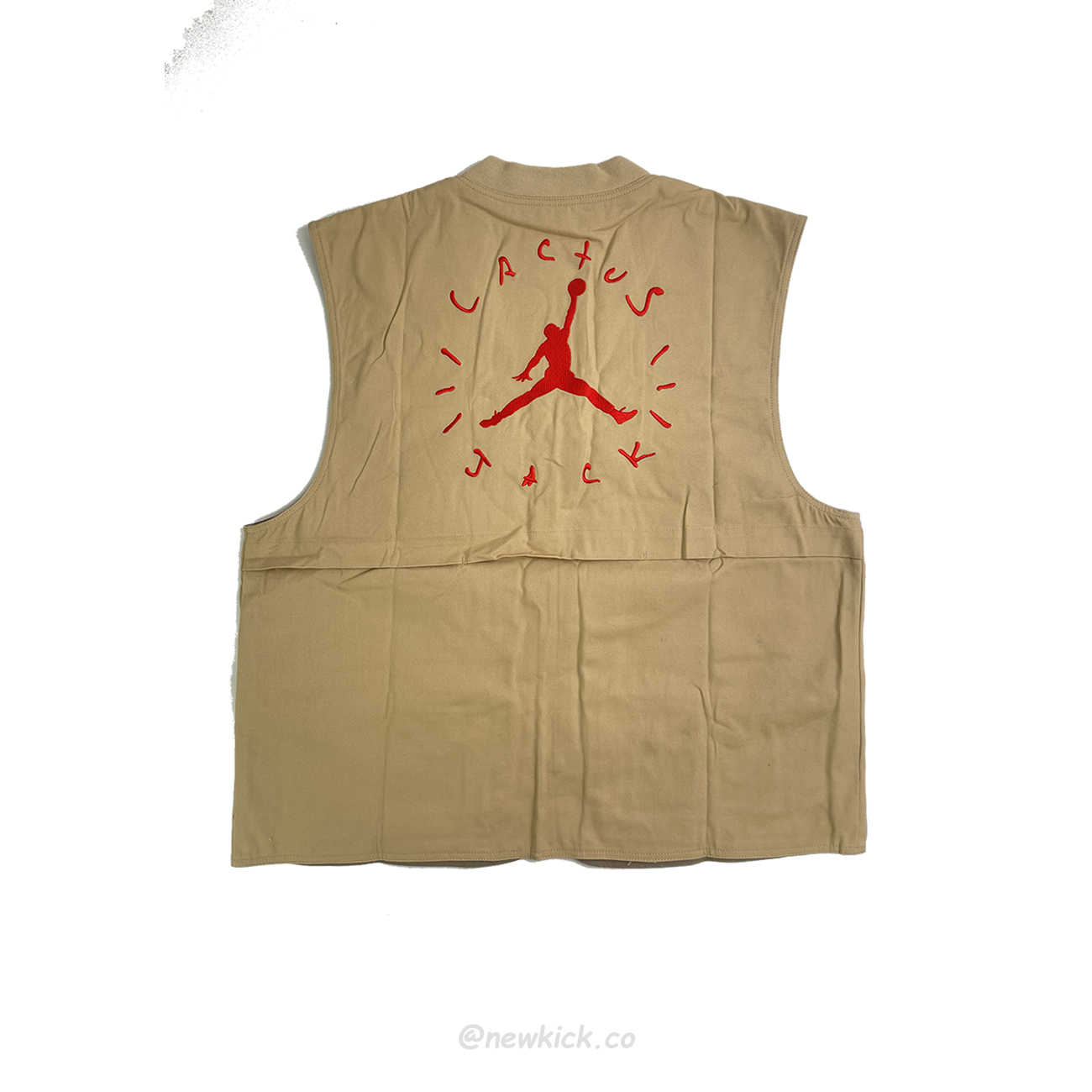 Travis Scott Cactus Jack X Jordan Utility Vest Asia Sizing Desertkhakiuni Ersity Red Ss21 (5) - newkick.vip