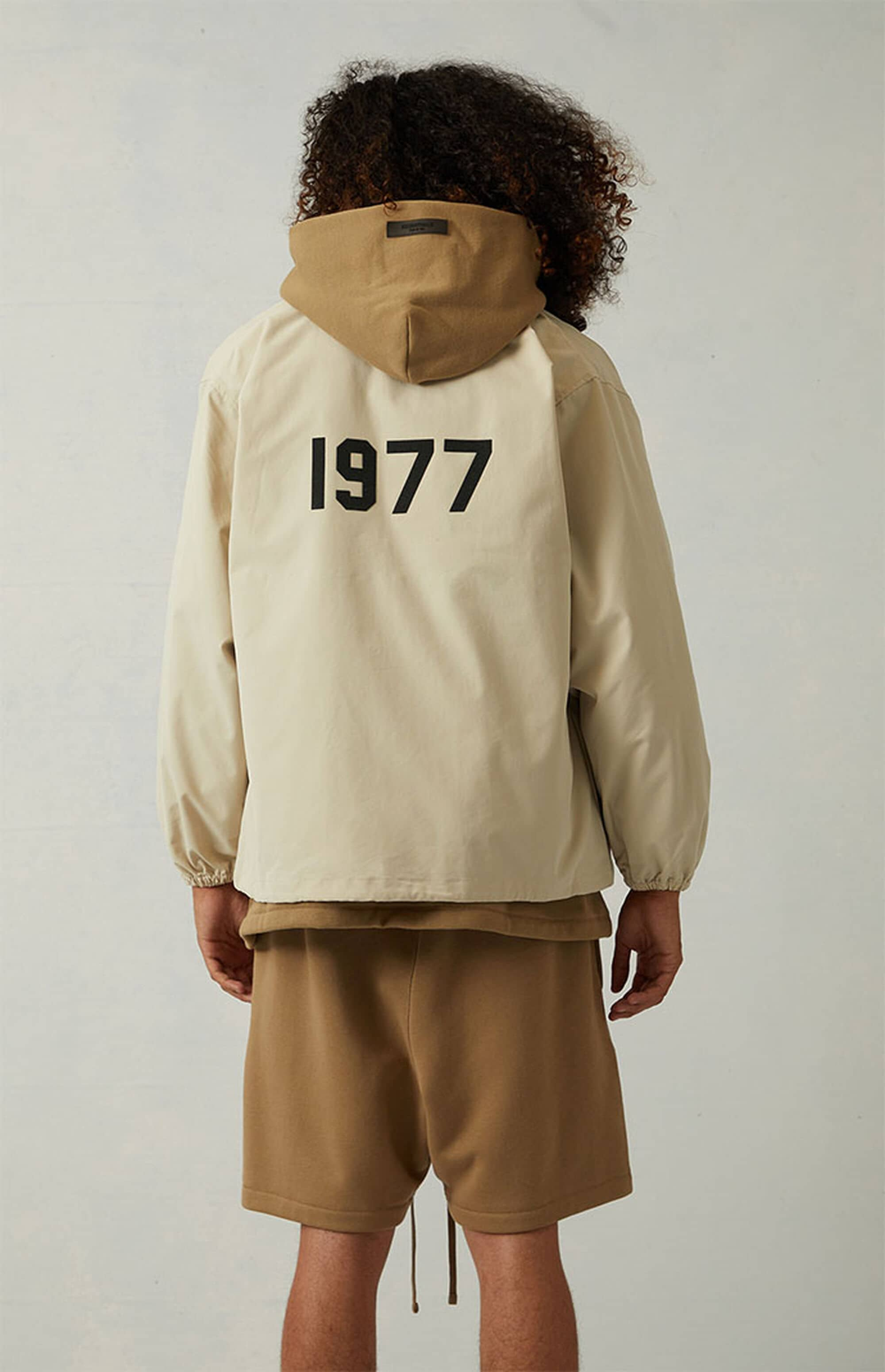 Fear Of God Essentials 1977 Coaches Jacket Iron Oak (13) - newkick.vip