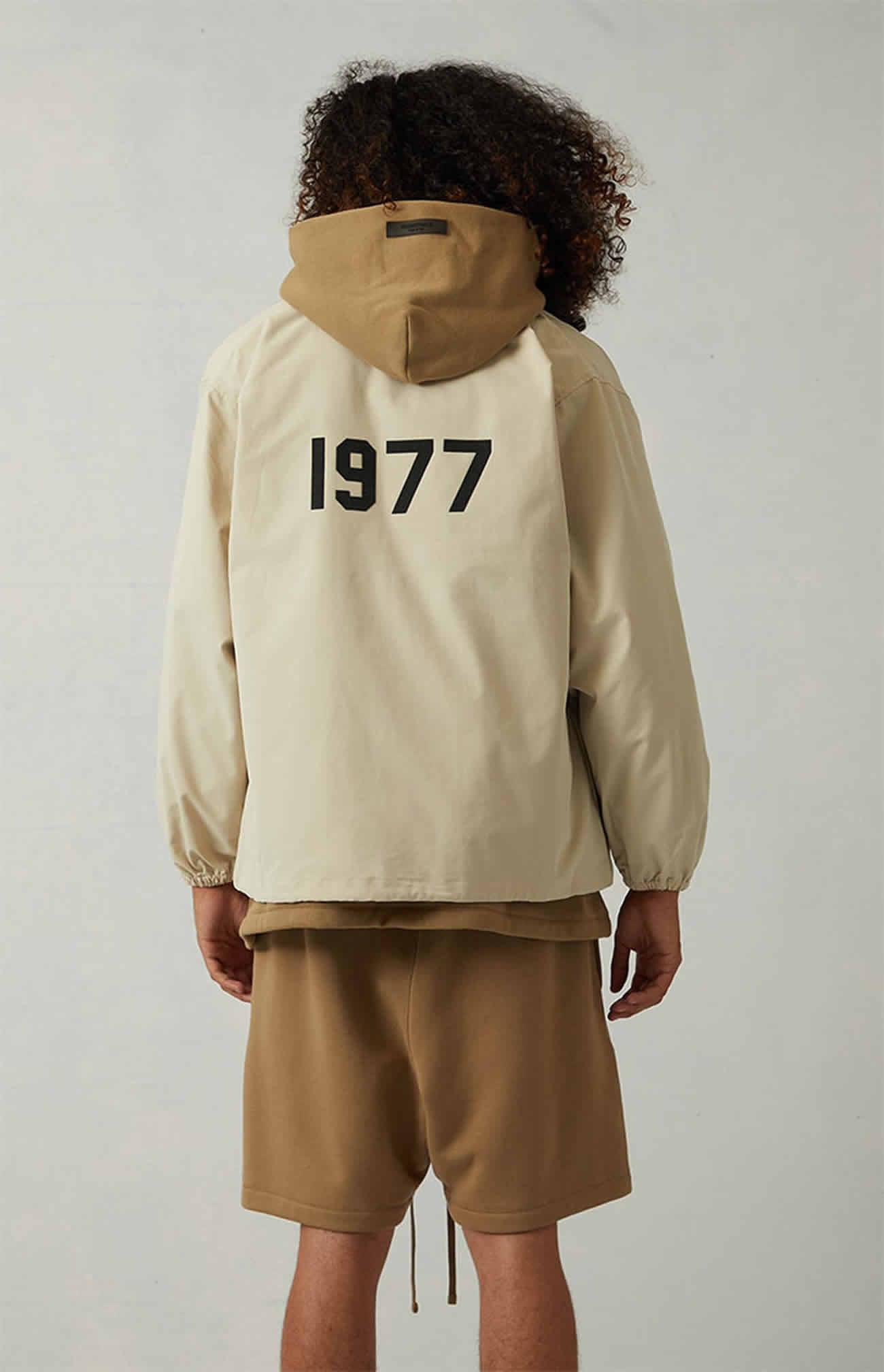 Fear Of God Essentials 1977 Coaches Jacket Iron Oak (27) - newkick.vip