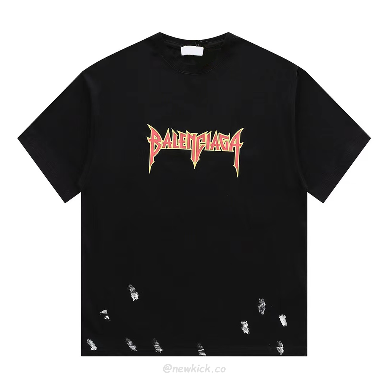 Balenciaga Metal Vintage Oversized T Shirt Black Multi Ss22 (1) - newkick.vip