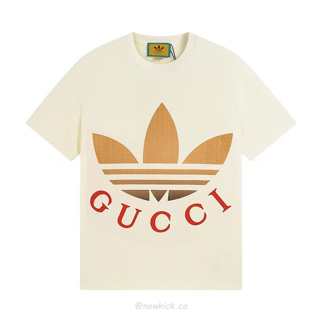 Gucci X Adidas Cotton Jersey T Shirt (1) - newkick.vip