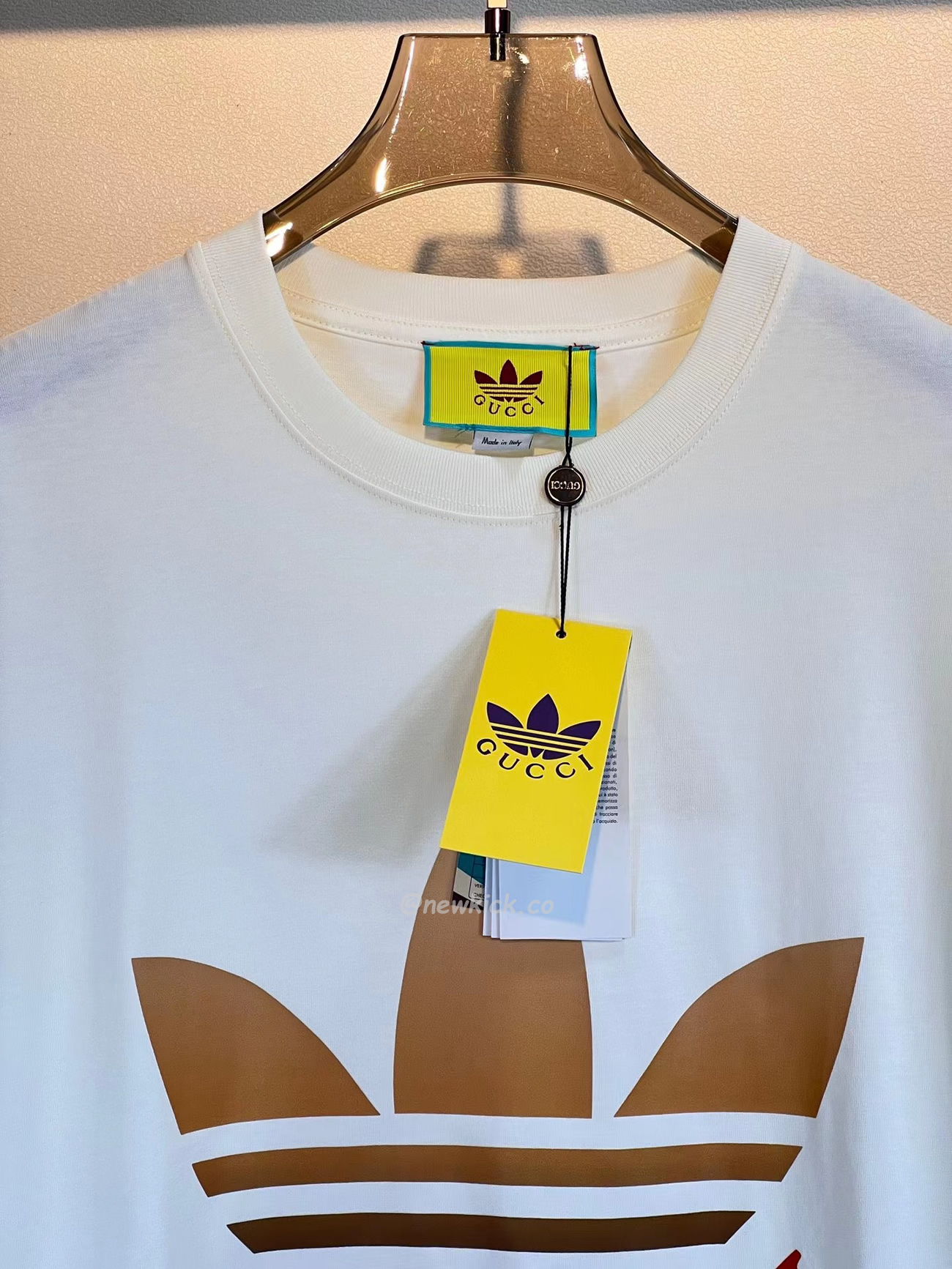 Gucci X Adidas Cotton Jersey T Shirt (11) - newkick.vip