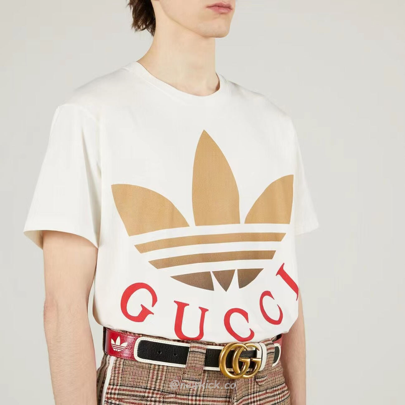 Gucci X Adidas Cotton Jersey T Shirt (12) - newkick.vip