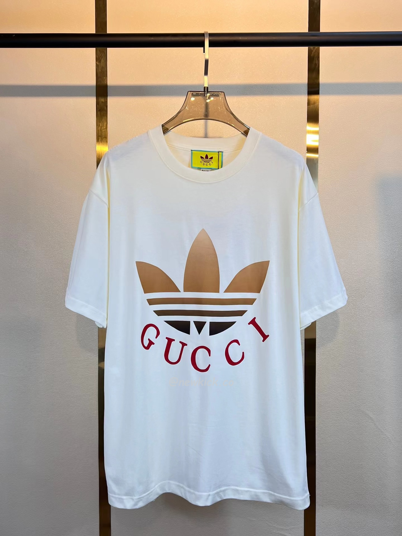 Gucci X Adidas Cotton Jersey T Shirt (5) - newkick.vip