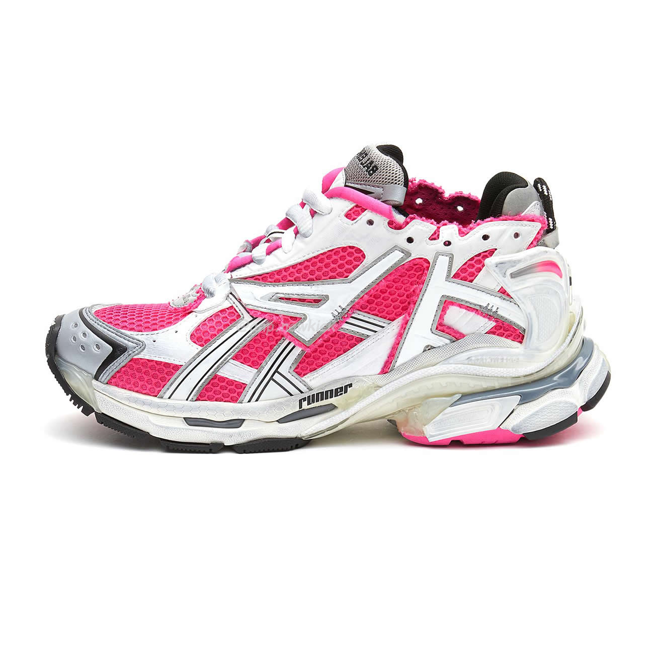 Balenciaga Runner Panelled Pink Sneakers (1) - newkick.vip