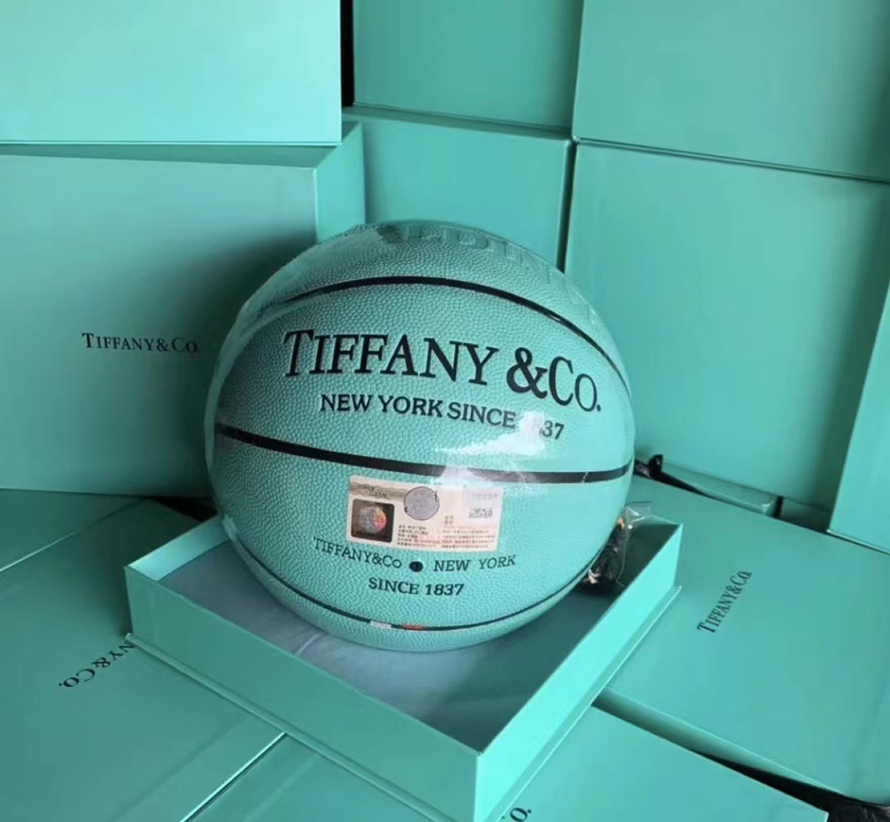 Tiffany X Cat Street X Spalding Basketball Tiffany Blue (2) - newkick.vip