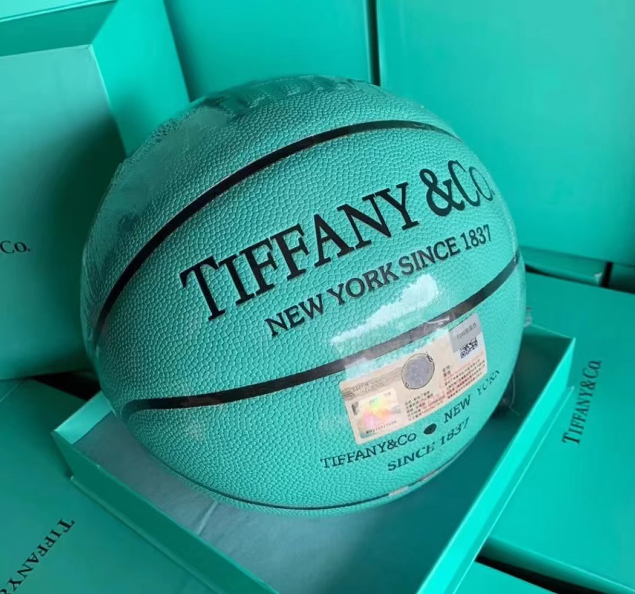 Tiffany X Cat Street X Spalding Basketball Tiffany Blue (5) - newkick.vip