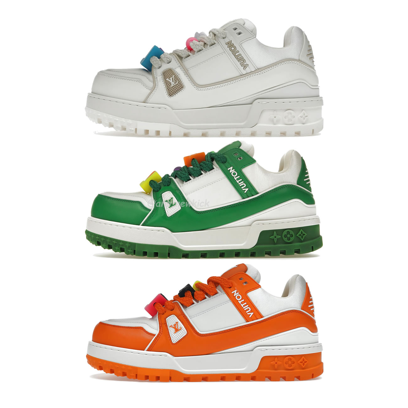 Louis Vuitton Trainer Maxi Orange Green White Black (1) - newkick.vip