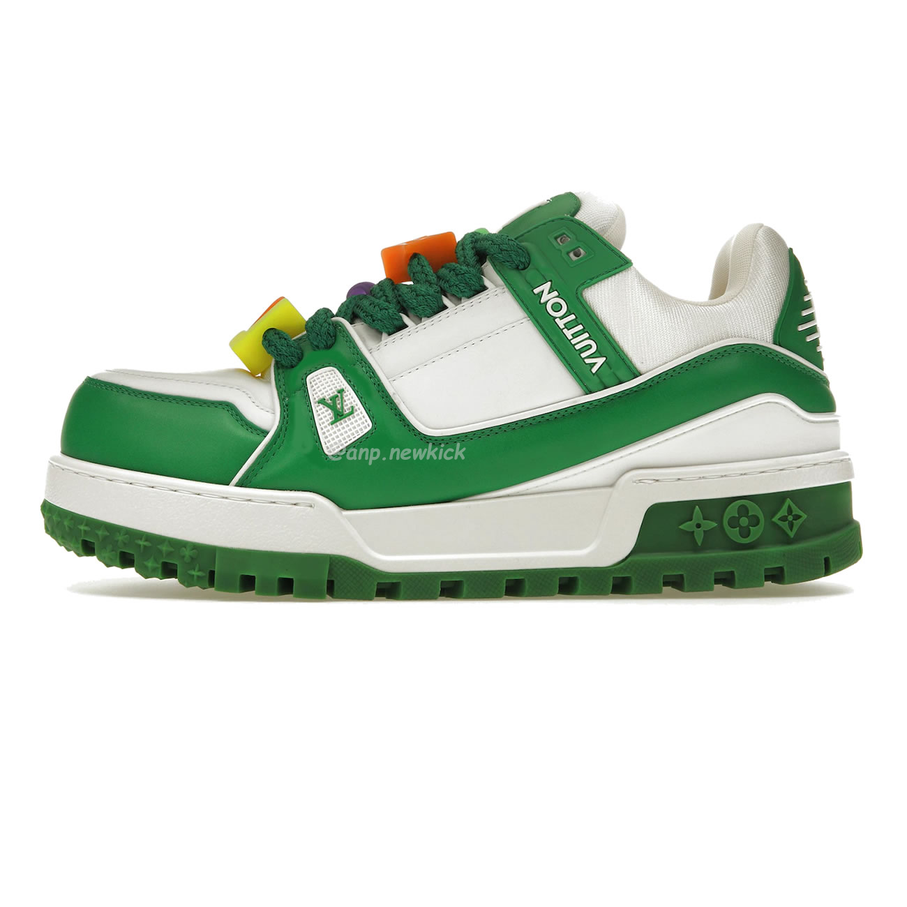 Louis Vuitton Trainer Maxi Orange Green White Black (15) - newkick.vip