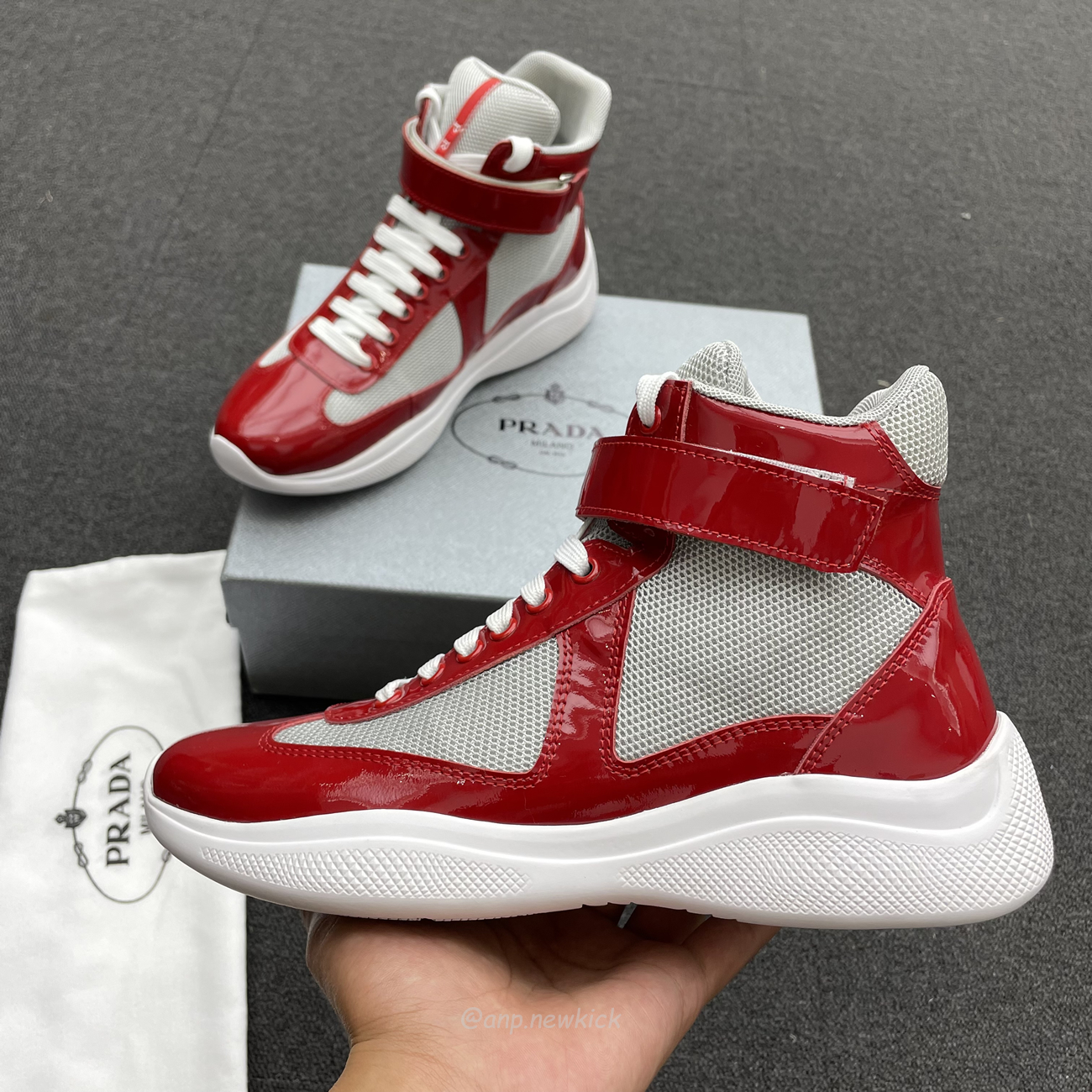 Prada Americas Cup High Top Sneakers (4) - newkick.vip