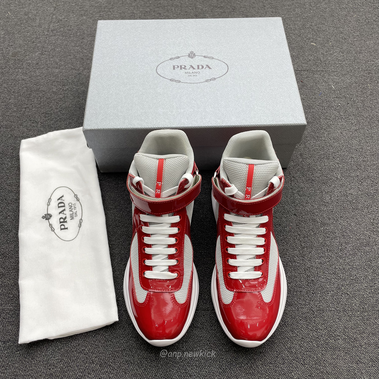 Prada Americas Cup High Top Sneakers (5) - newkick.vip