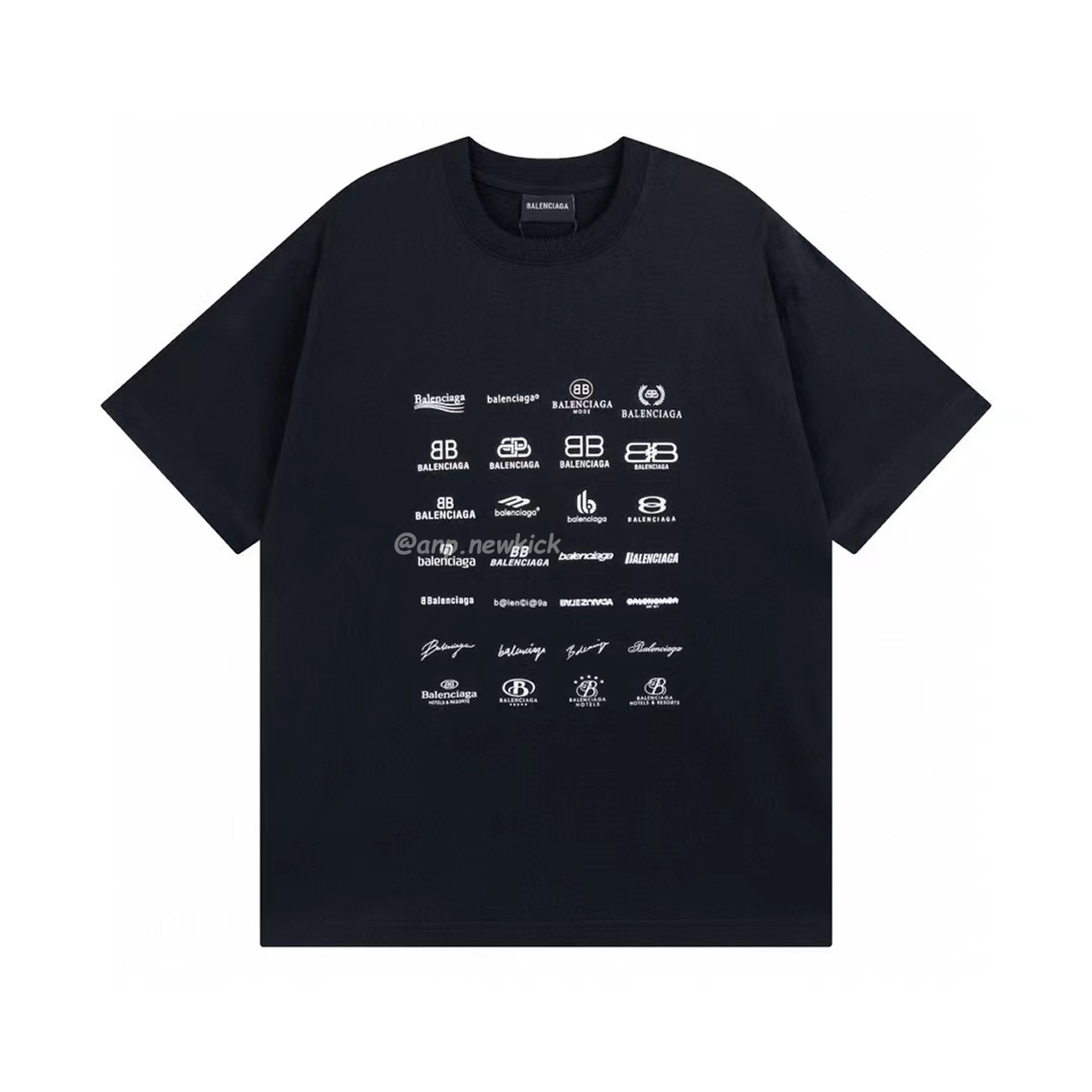 Balenciaga Archives Logo Printed Cotton T Shirt (1) - newkick.vip