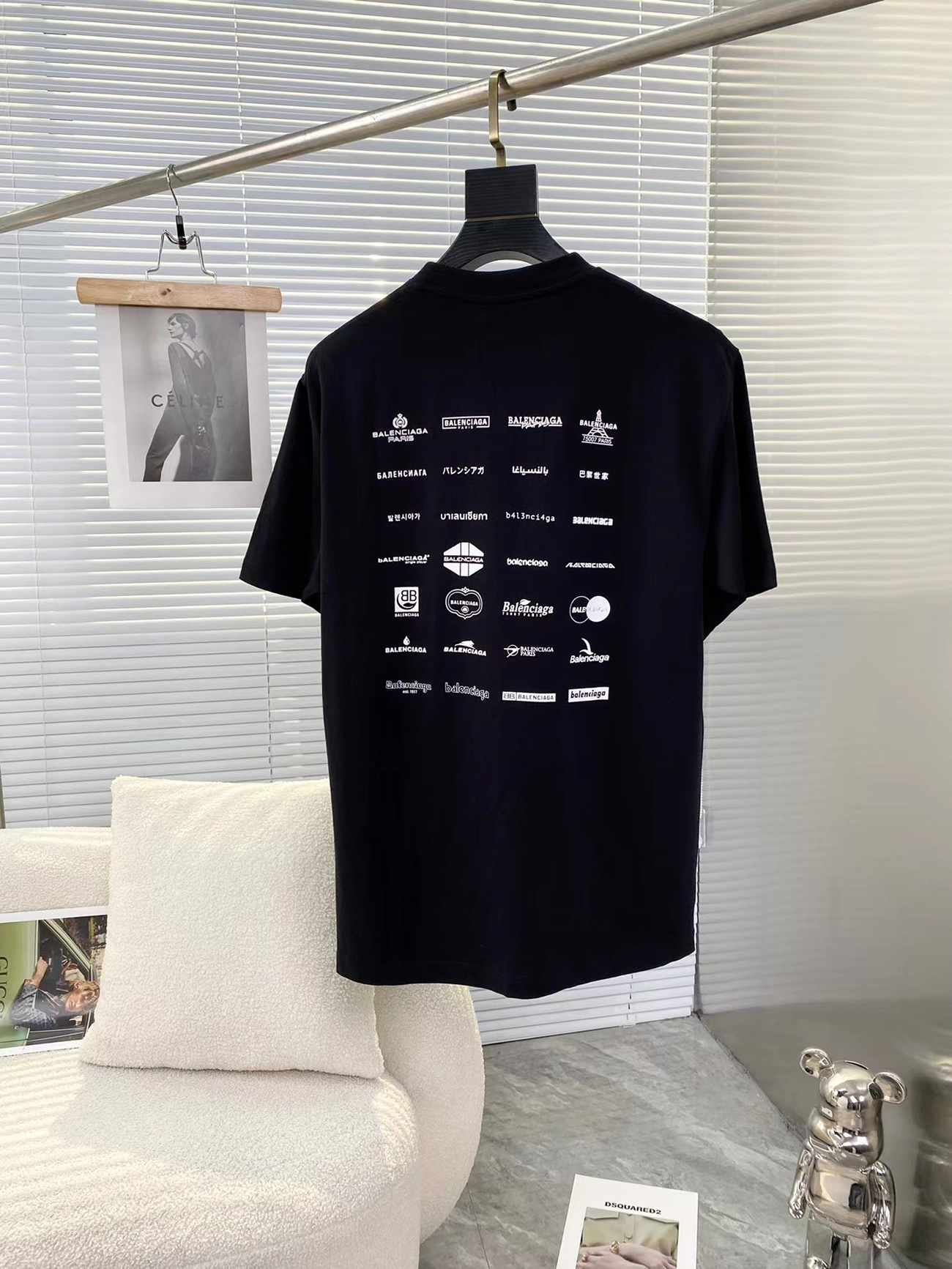 Balenciaga Archives Logo Printed Cotton T Shirt (5) - newkick.vip