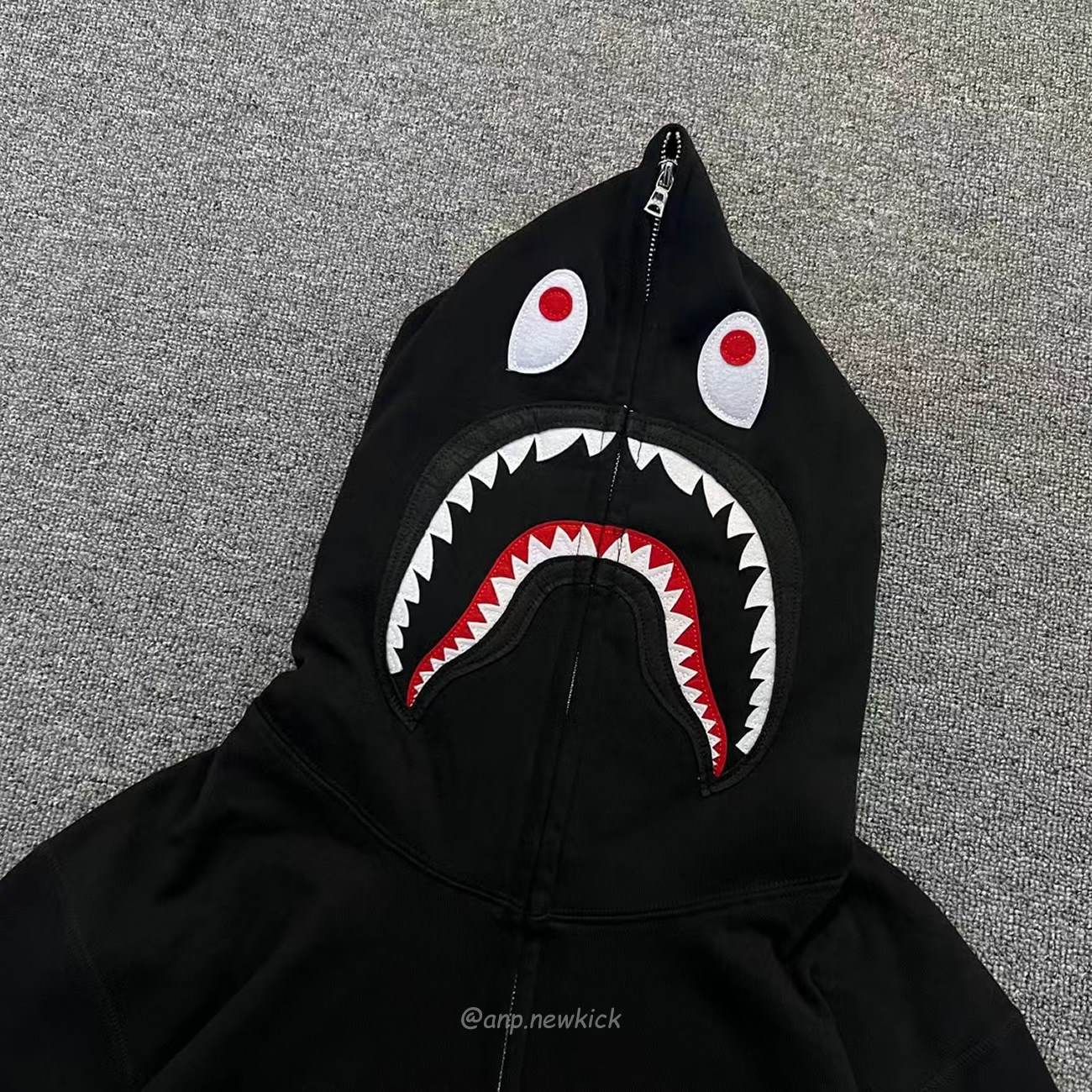 Bape Shark Full Zip Hoodie Black Ss22 (7) - newkick.vip