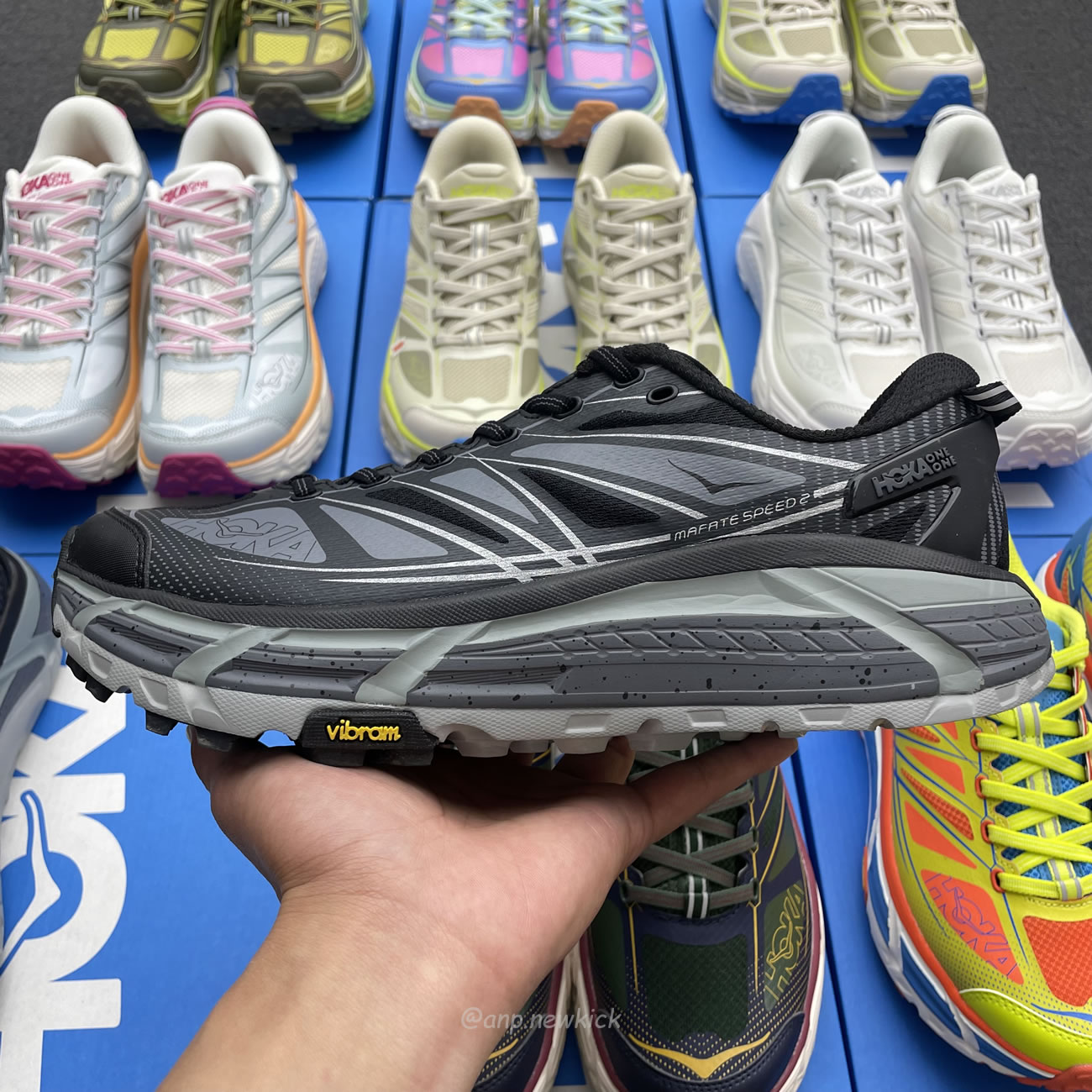 Hoka One One Mafate Speed 2 Black Castlerock 1126851 Bcstl (3) - newkick.vip