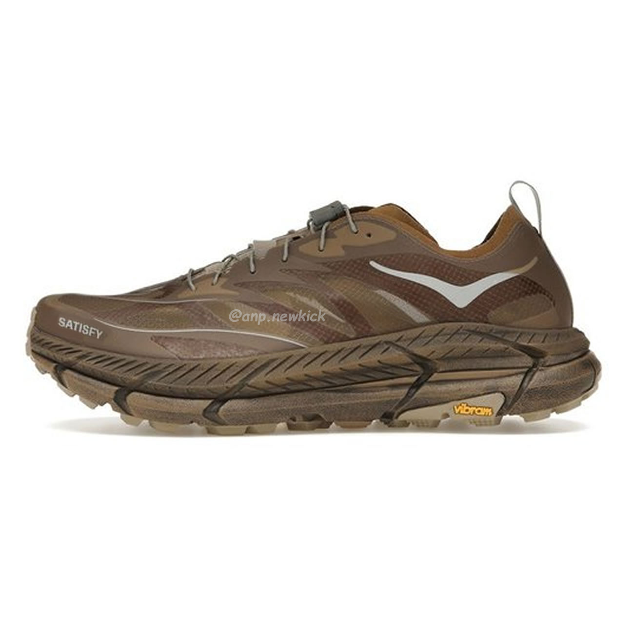 Hoka One One Mafate Speed 4 Lite Satisfy Bone Coffee Rubber Sulfur 1157050 Bone (10) - newkick.vip