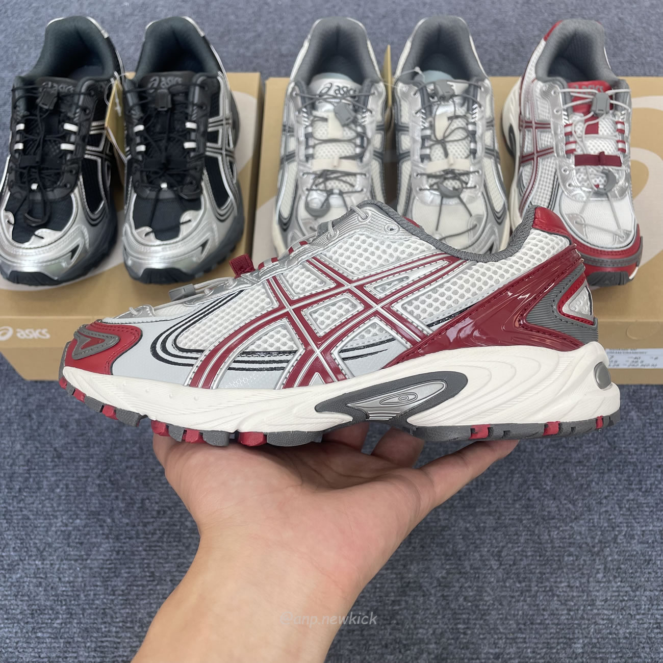 Asics Gel Kahana Tr V4 Carbon Black Silver White Cream Cranberry (8) - newkick.vip