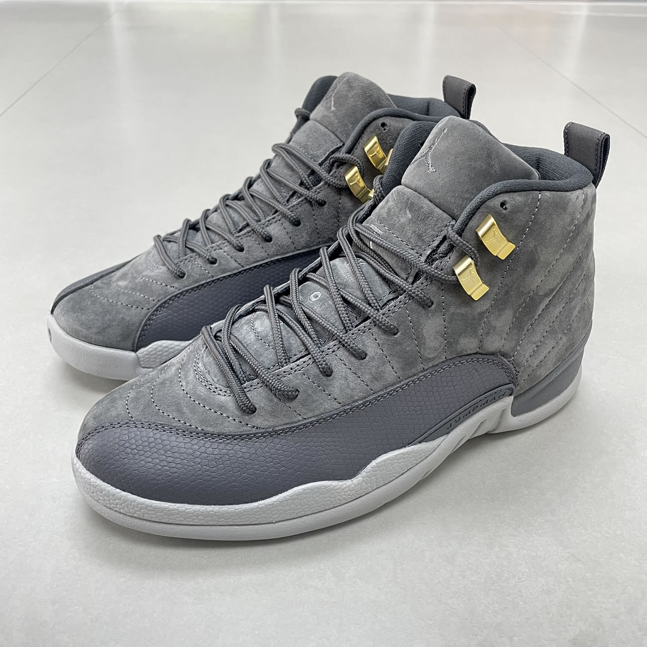 Air Jordan 12 Retro Dark Grey 130690 005 (2) - newkick.vip