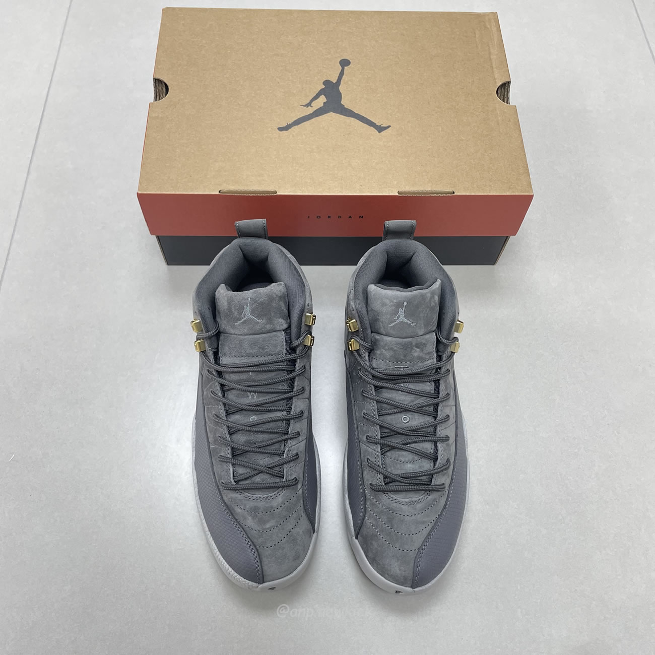 Air Jordan 12 Retro Dark Grey 130690 005 (8) - newkick.vip