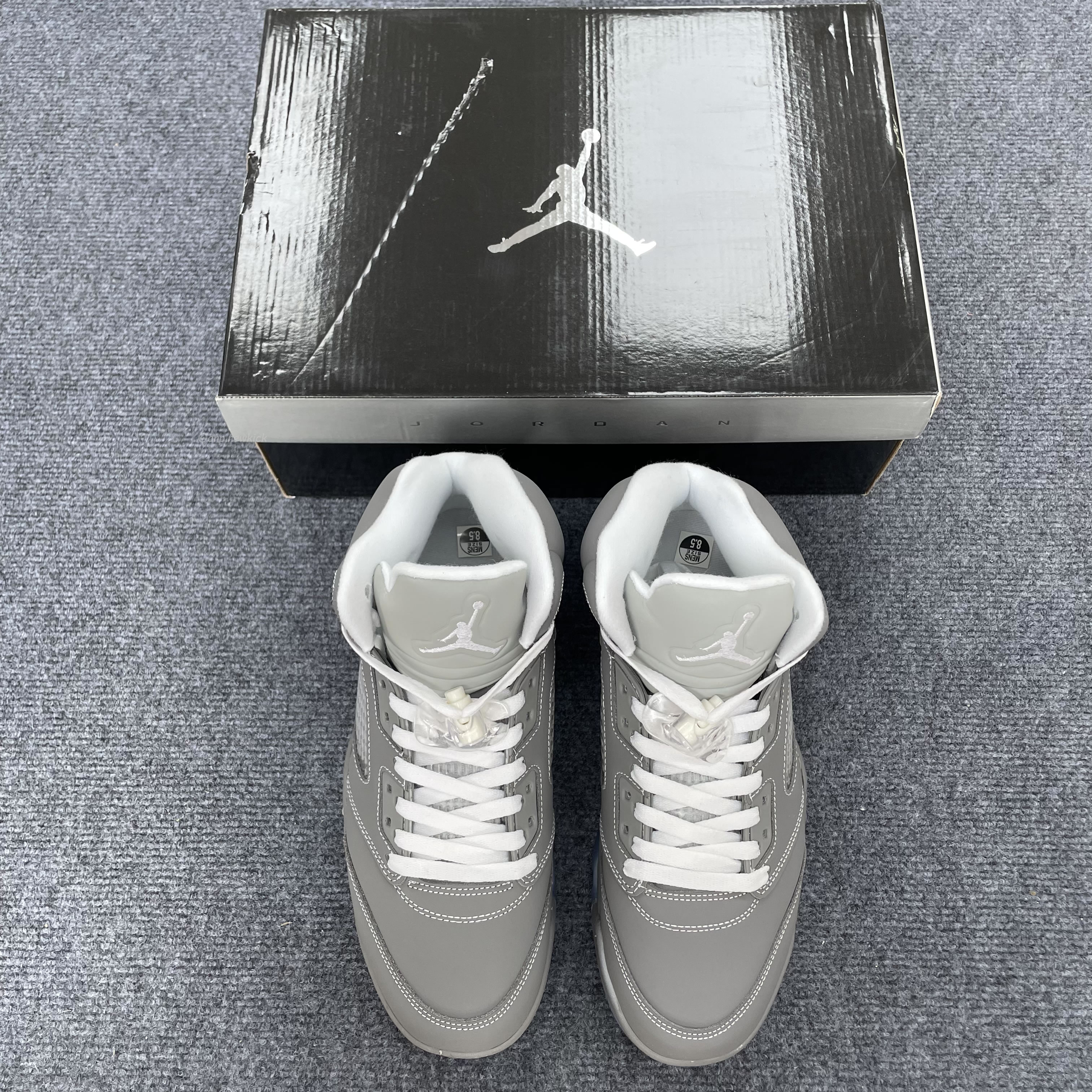 Air Jordan 5 Retro Wolf Grey 136027 005 (5) - newkick.vip