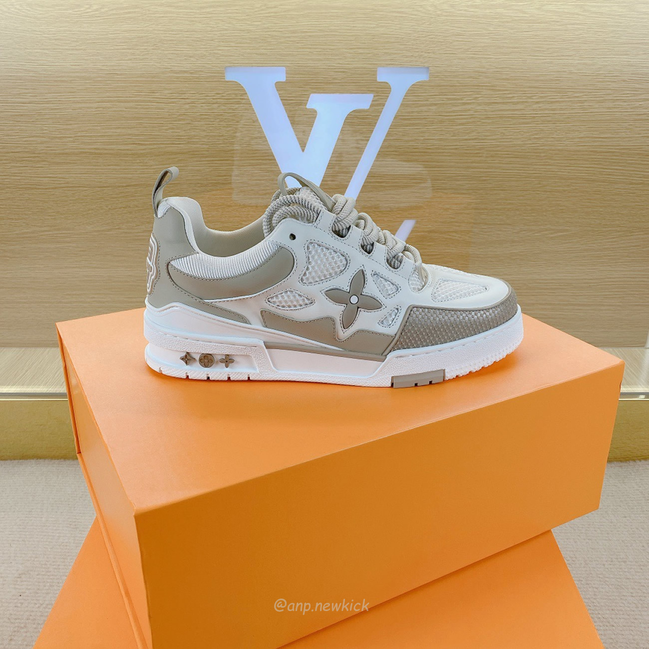 Louis Vuitton Lv Skate Sneaker Beige White 1aarqh (2) - newkick.vip