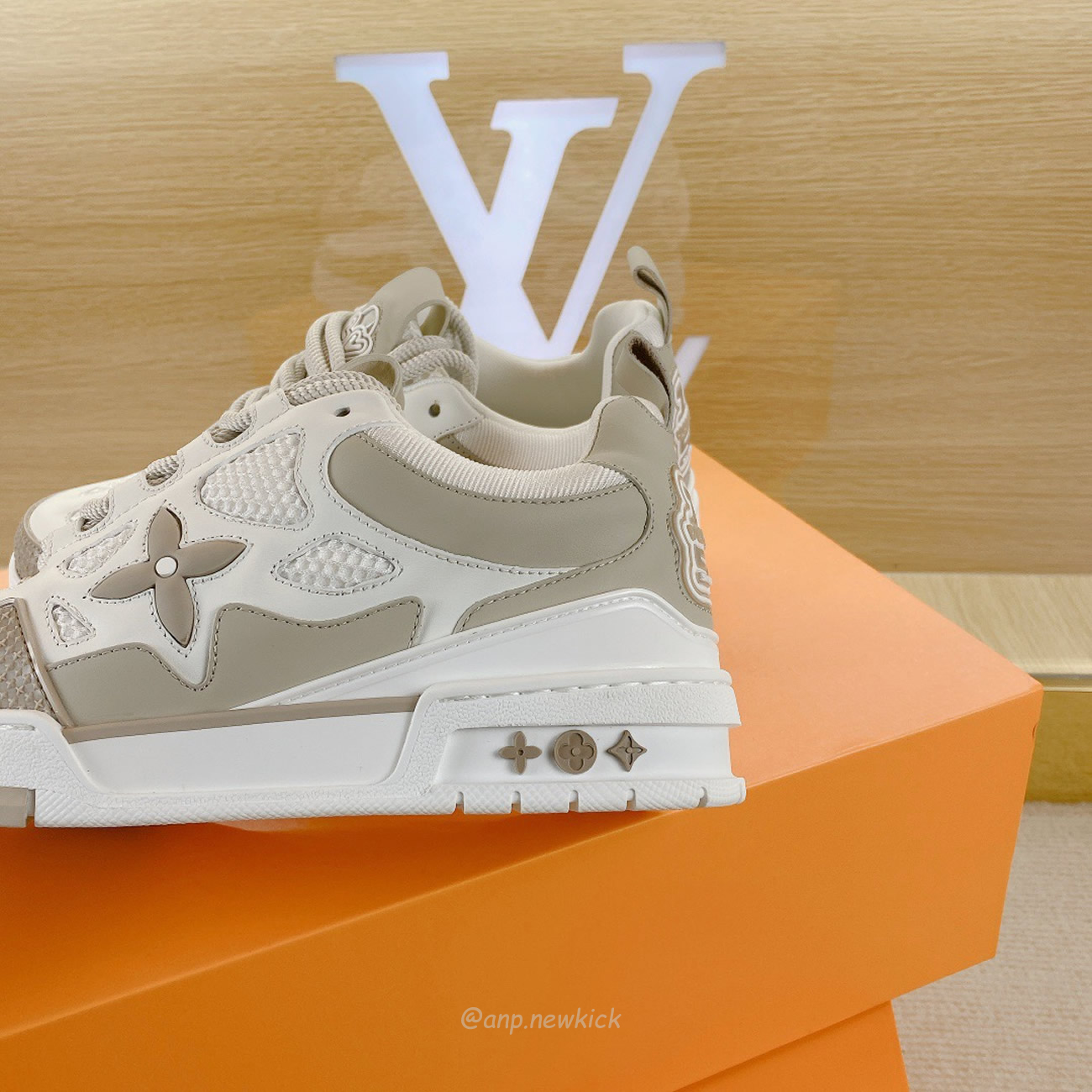 Louis Vuitton Lv Skate Sneaker Beige White 1aarqh (3) - newkick.vip