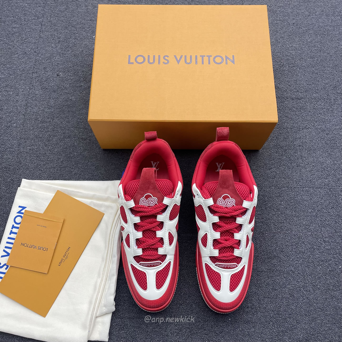 Louis Vuitton Lv Skate Sneaker Red White 1aars5 (7) - newkick.vip