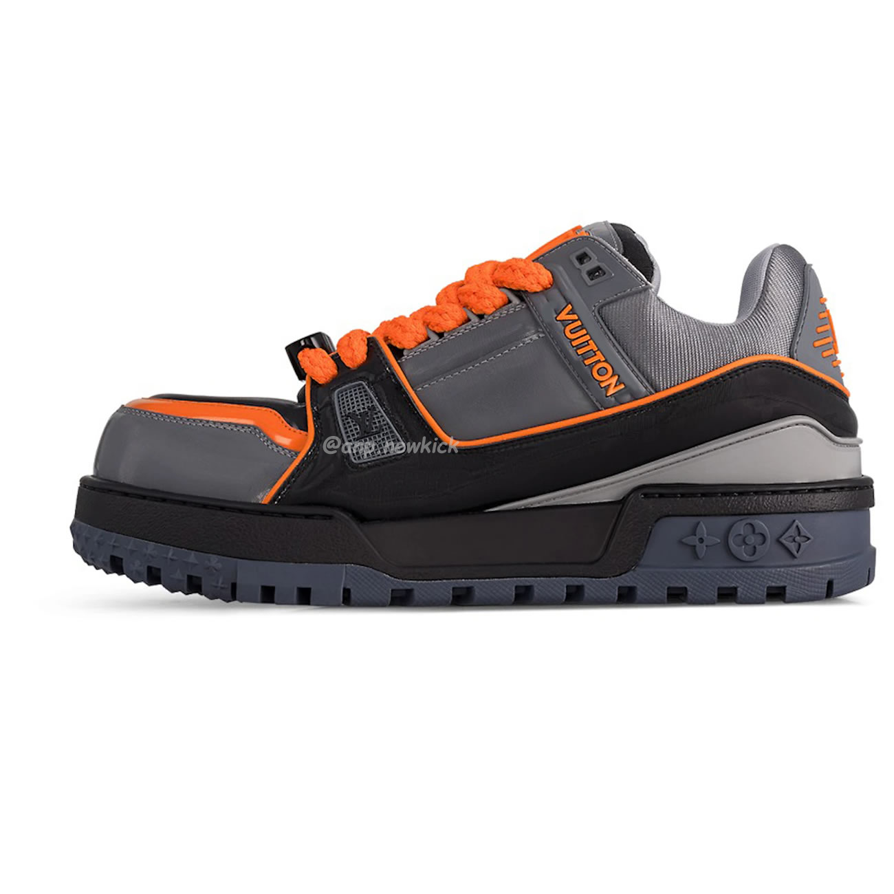 Louis Vuitton Lv Trainer Maxi Black Orange Monogram 1acf6i (1) - newkick.vip