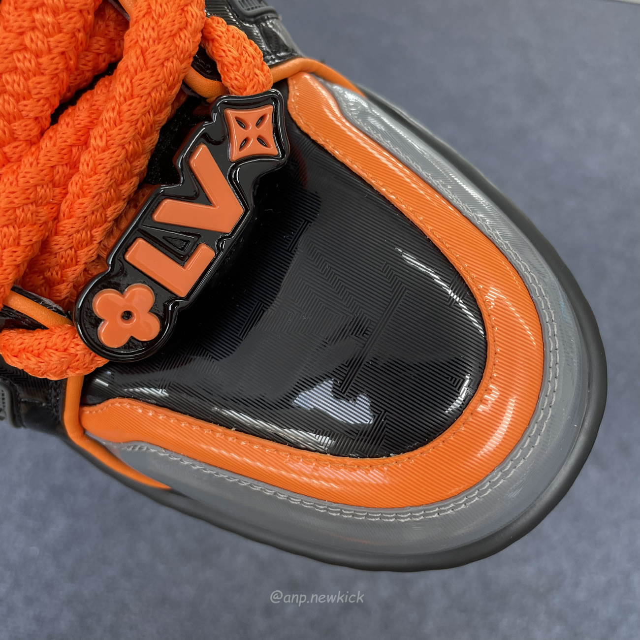 Louis Vuitton Lv Trainer Maxi Black Orange Monogram 1acf6i (5) - newkick.vip