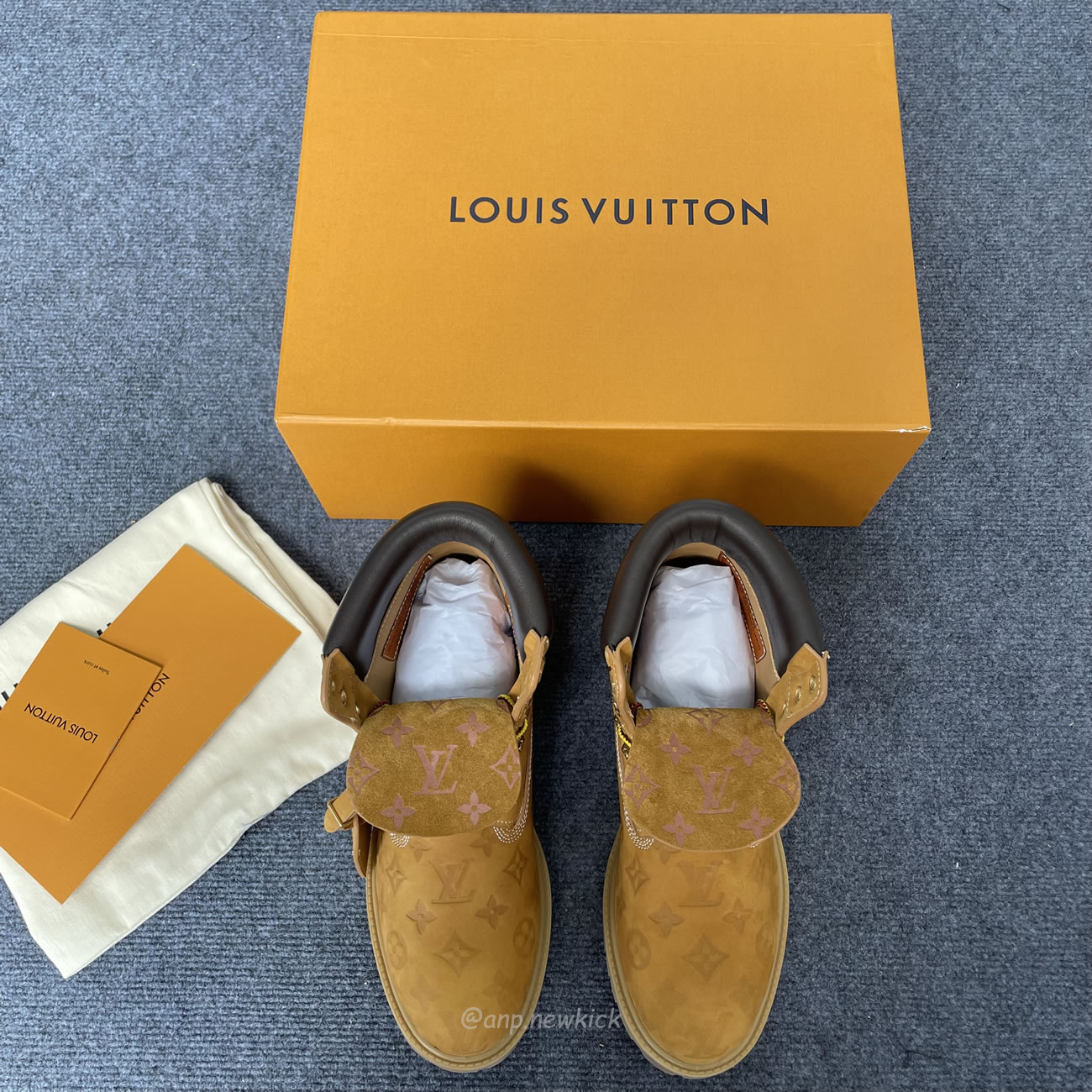 Louis Vuitton Timberland 6 Ankle Boot Wheat Monogram 1ad72x (17) - newkick.vip