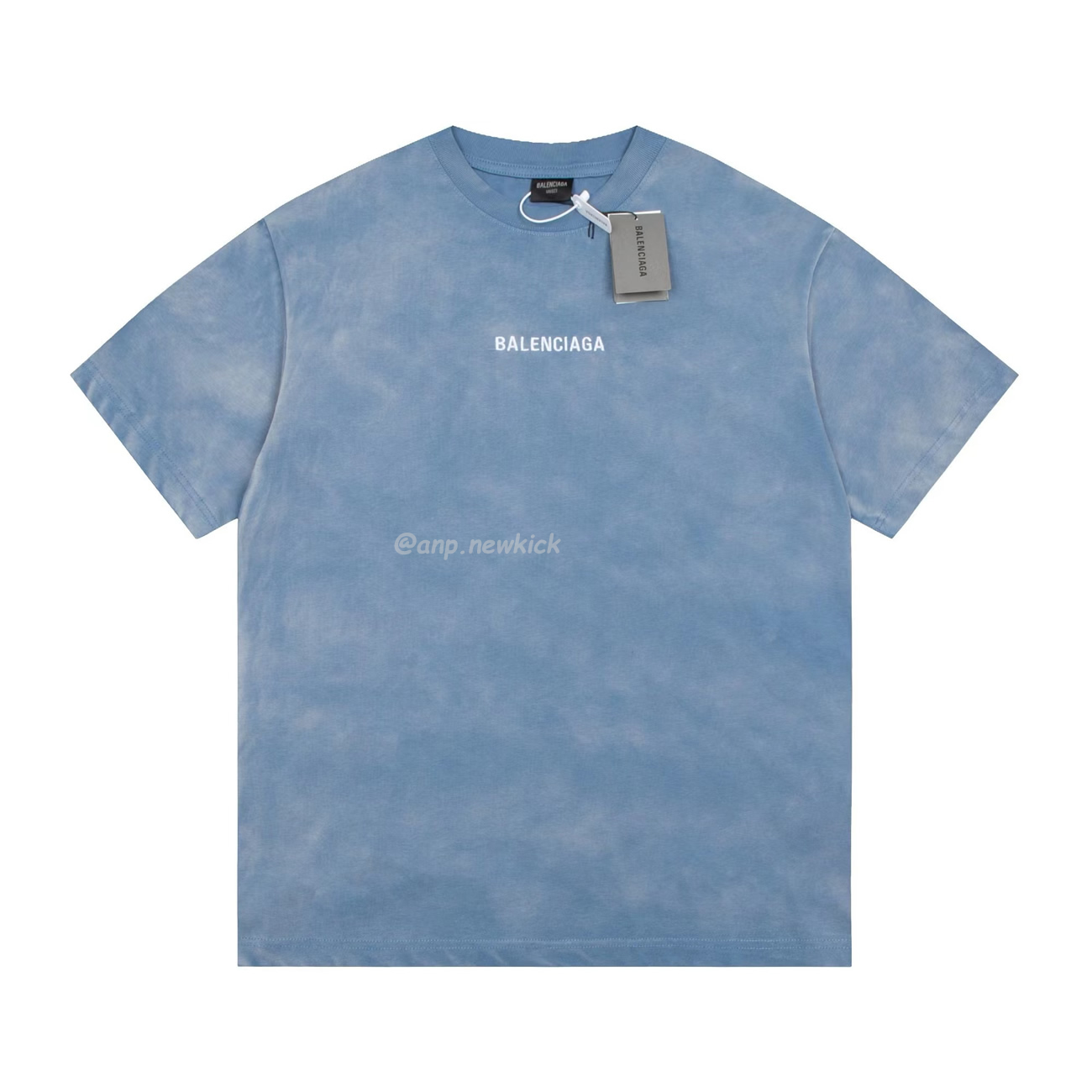 Balenciaga 24ss Letter Logo Printing Short Sleeve Retro T Shirt (1) - newkick.vip