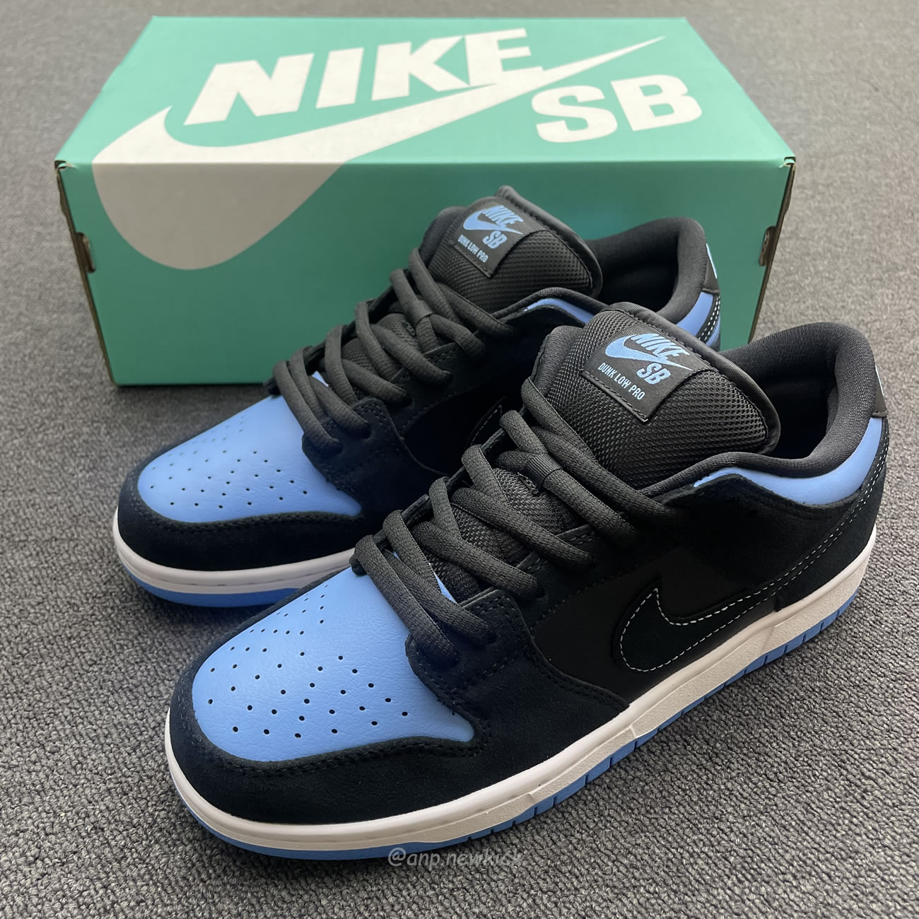 Nike Sb Dunk Low Black University Blue 304292 048 (5) - newkick.vip