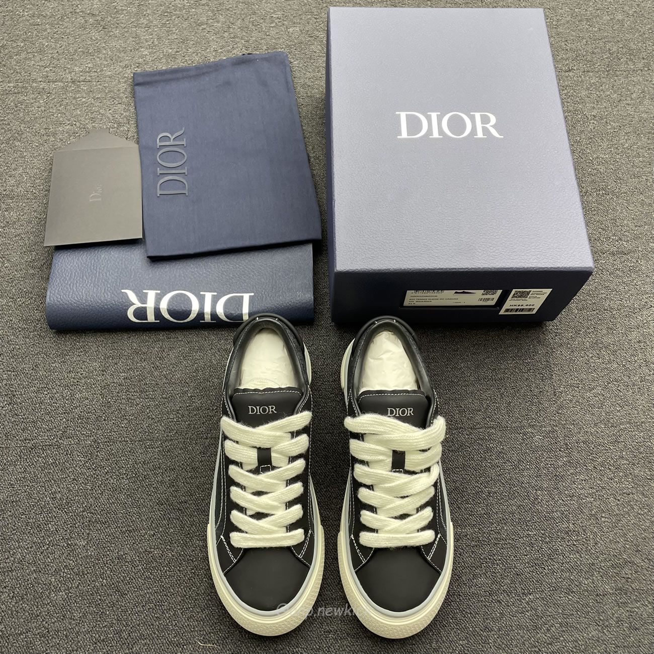 Dior B33 Sneaker Black Smooth Calfskin Oblique Jacquard 3sn303zwn55936 (7) - newkick.vip