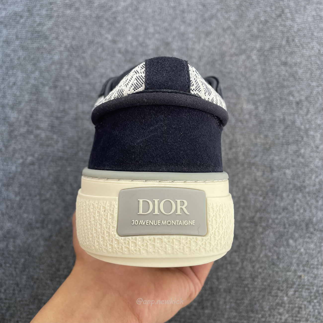 Dior B33 Sneaker Navy Blue Oblique Jacquard 3sn303zwn H559 (8) - newkick.vip