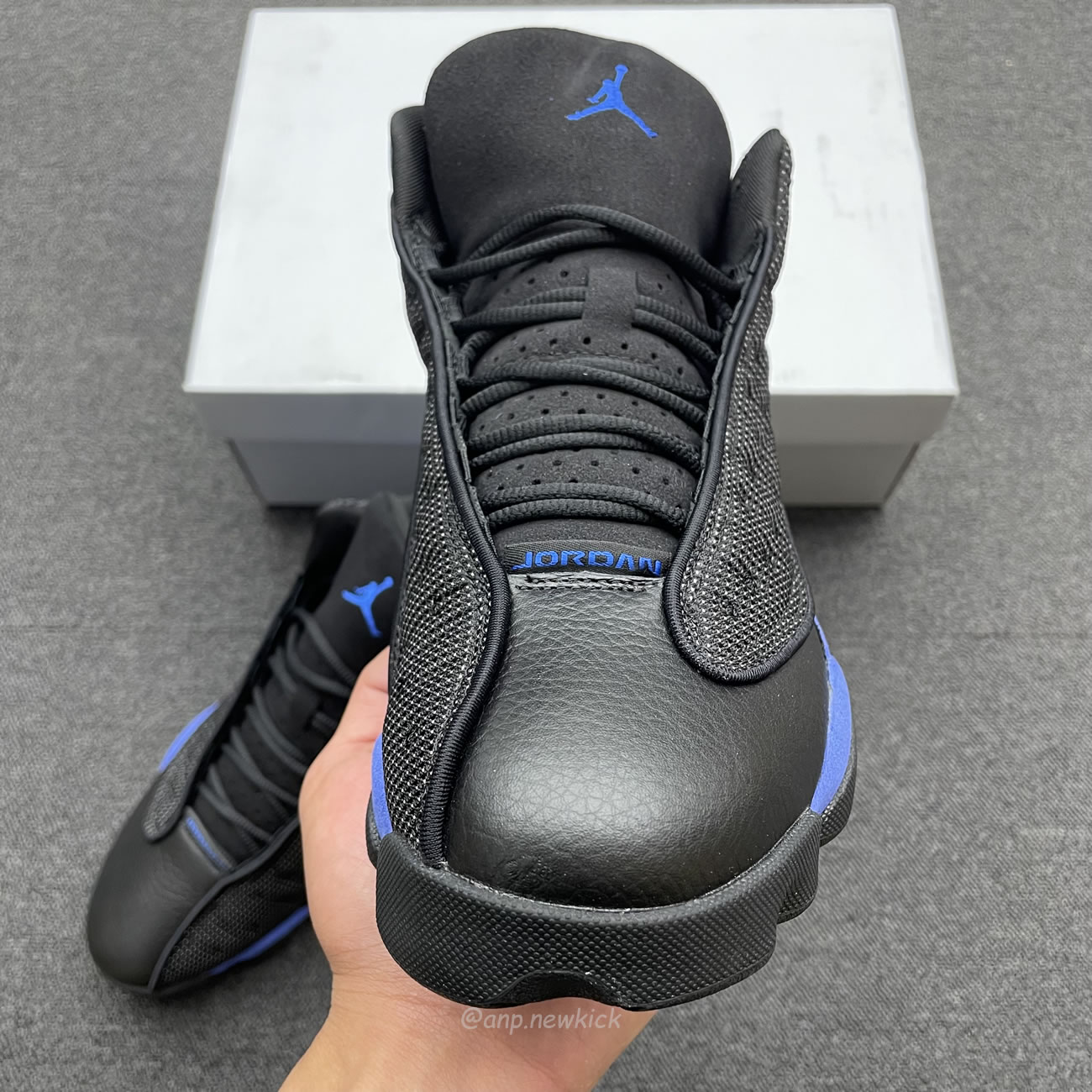 Air Jordan 13 Retro Black Hyper Royal 414571 040 (12) - newkick.vip