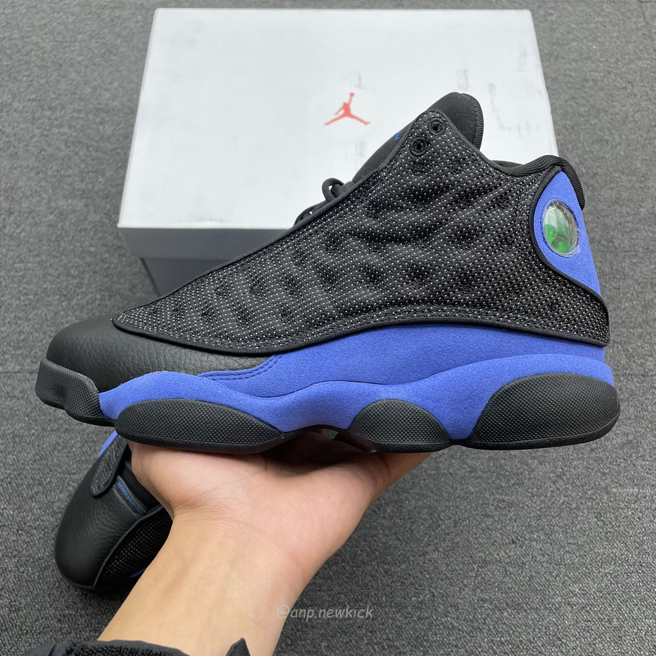 Air Jordan 13 Retro Black Hyper Royal 414571 040 (5) - newkick.vip