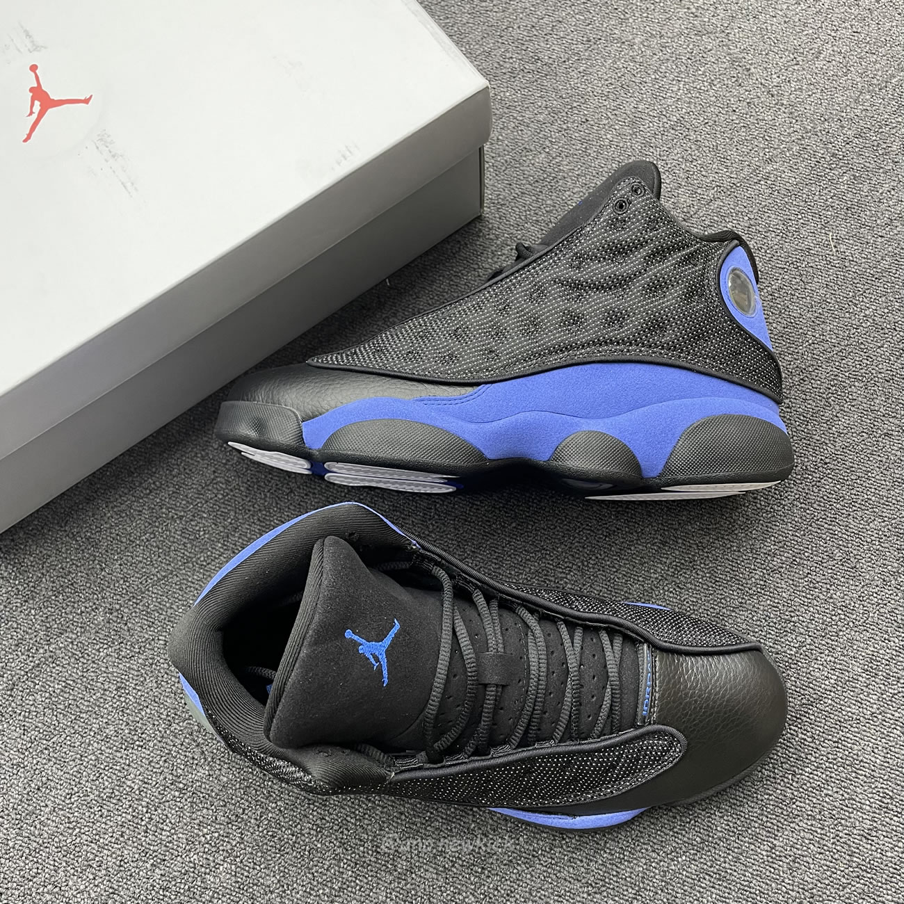 Air Jordan 13 Retro Black Hyper Royal 414571 040 (9) - newkick.vip