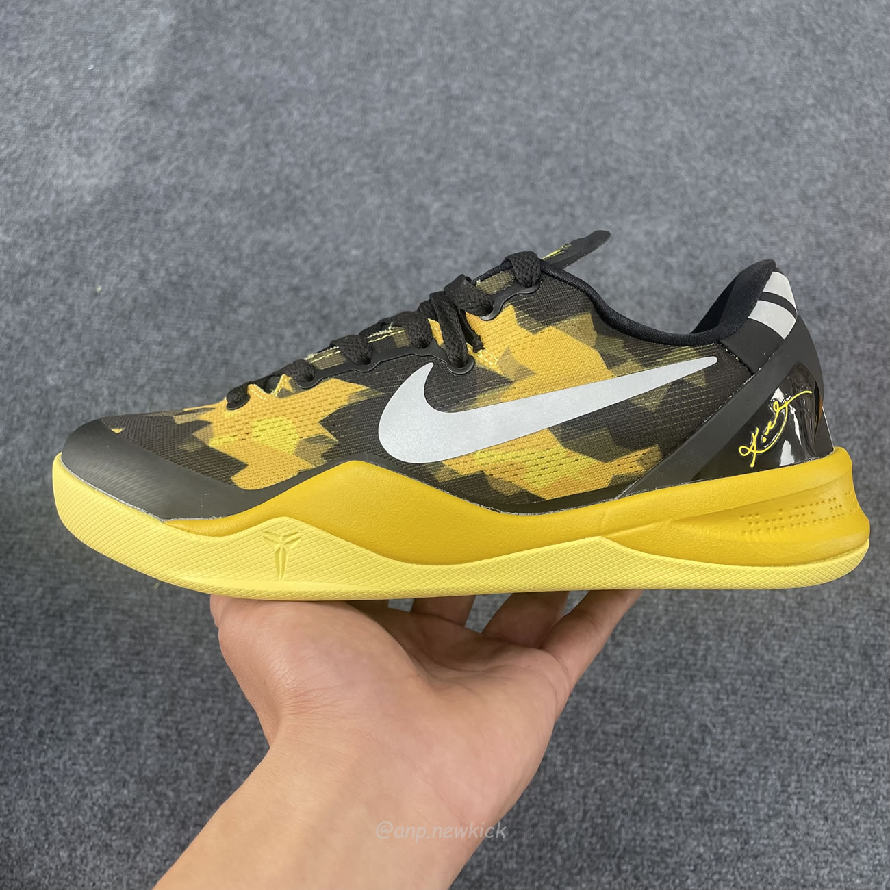 Nike Kobe 8 Xdr Black Yellow 555286‑077 (8) - newkick.vip