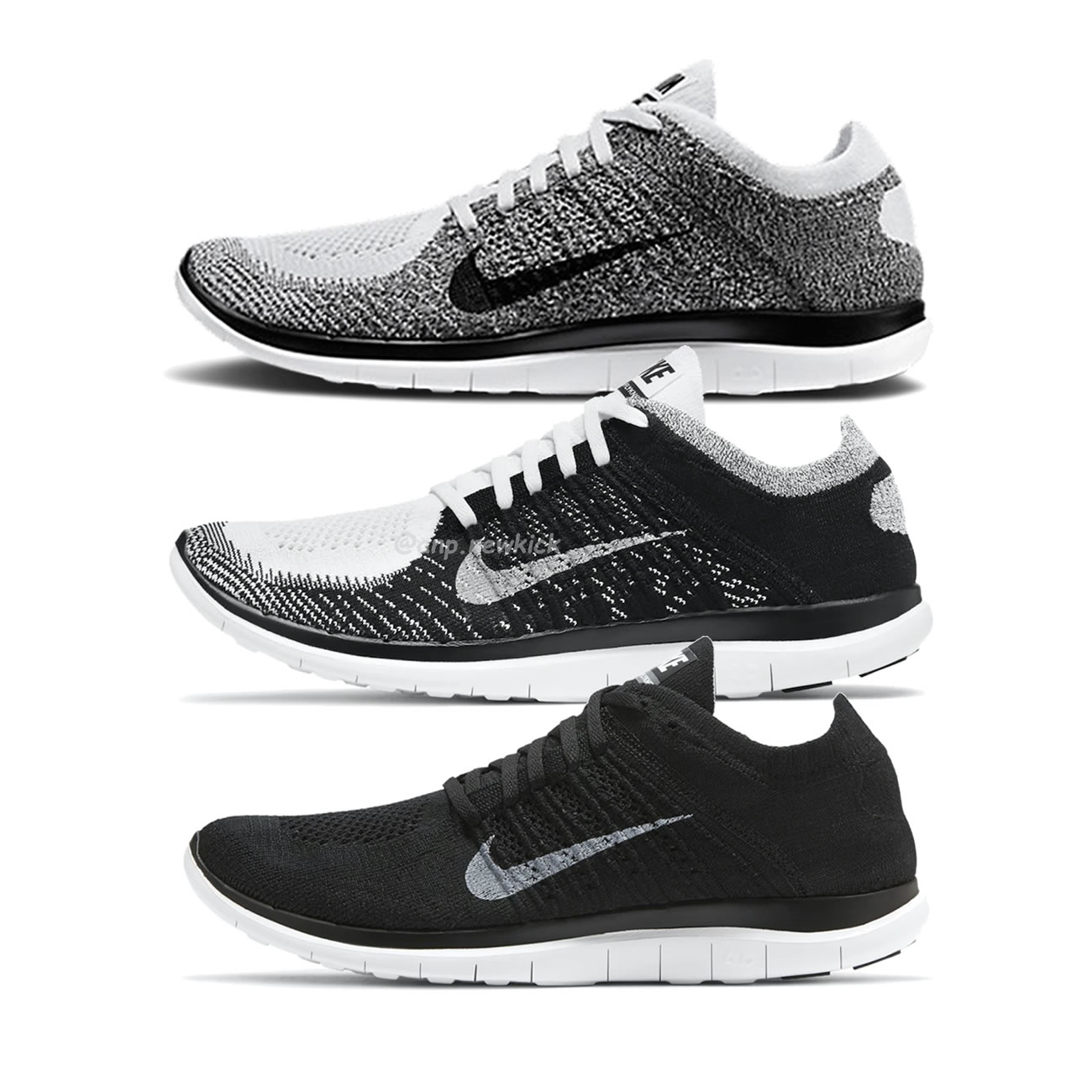 Nike Free 4.0 Flyknit White Black 631050 100 (1) - newkick.vip