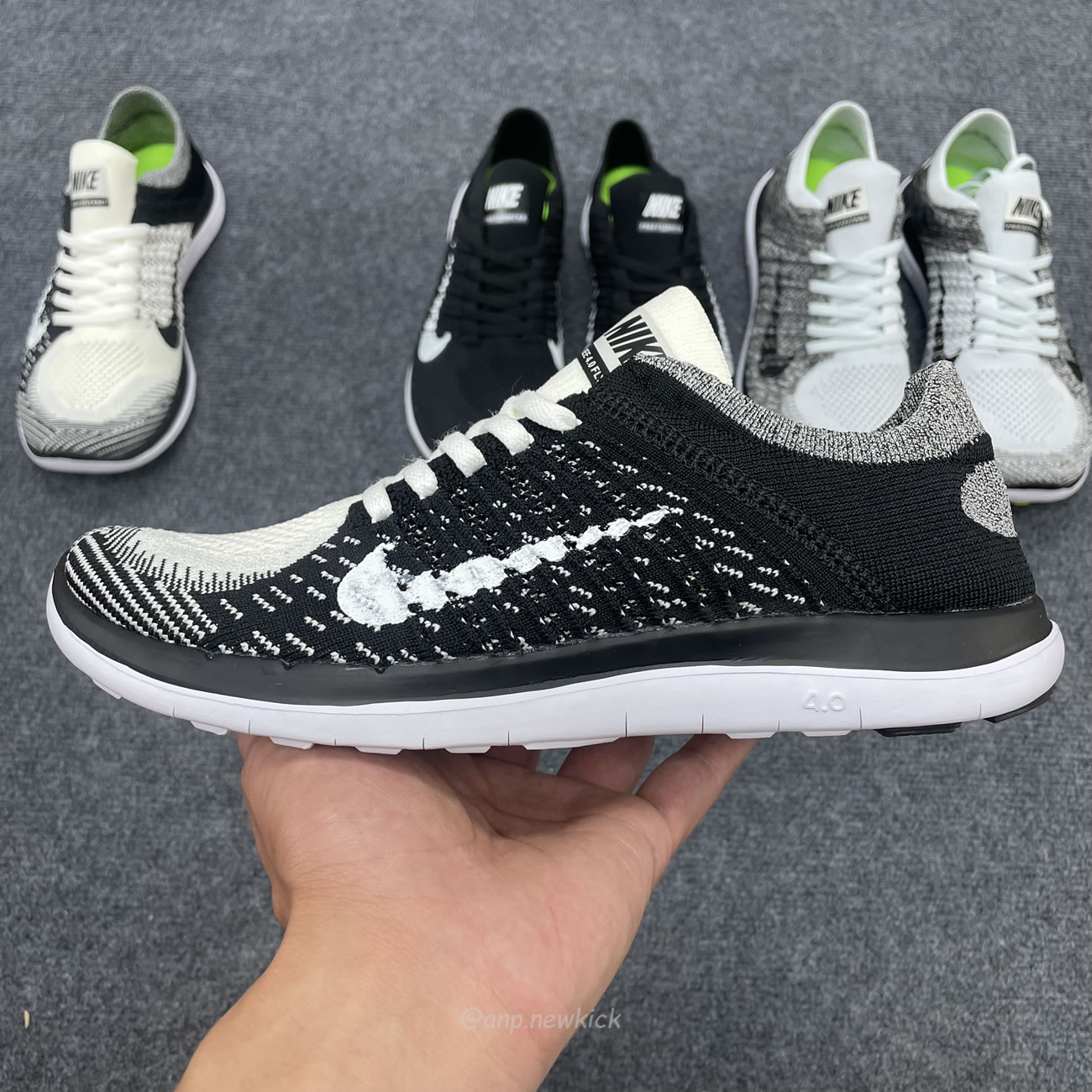 Nike Free 4.0 Flyknit White Black 631050 100 (10) - newkick.vip