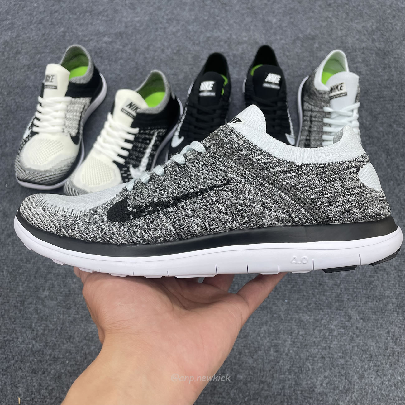 Nike Free 4.0 Flyknit White Black 631050 100 (9) - newkick.vip