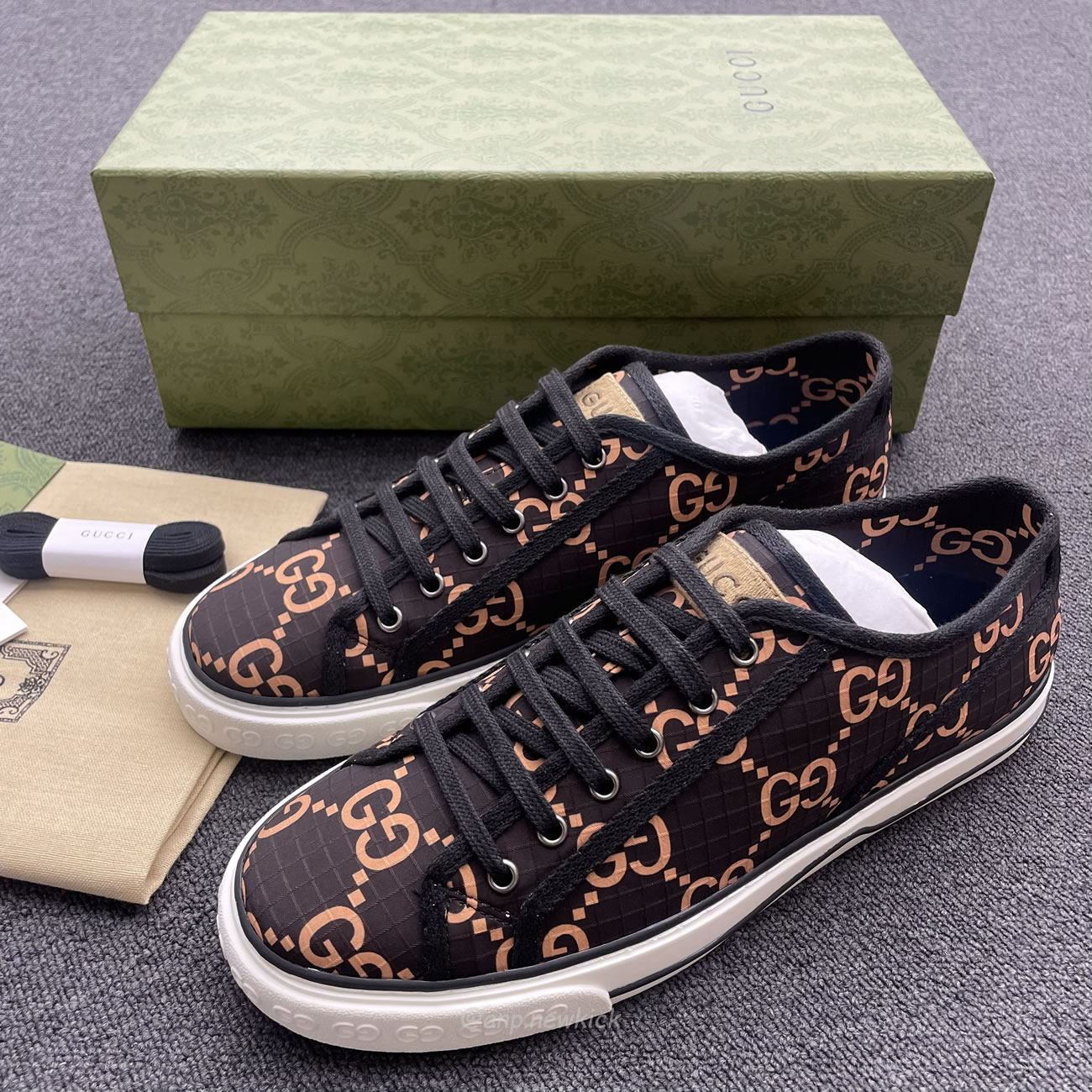 Gucci Ripstop Tennis Brown 771461 Factd 8644 (3) - newkick.vip