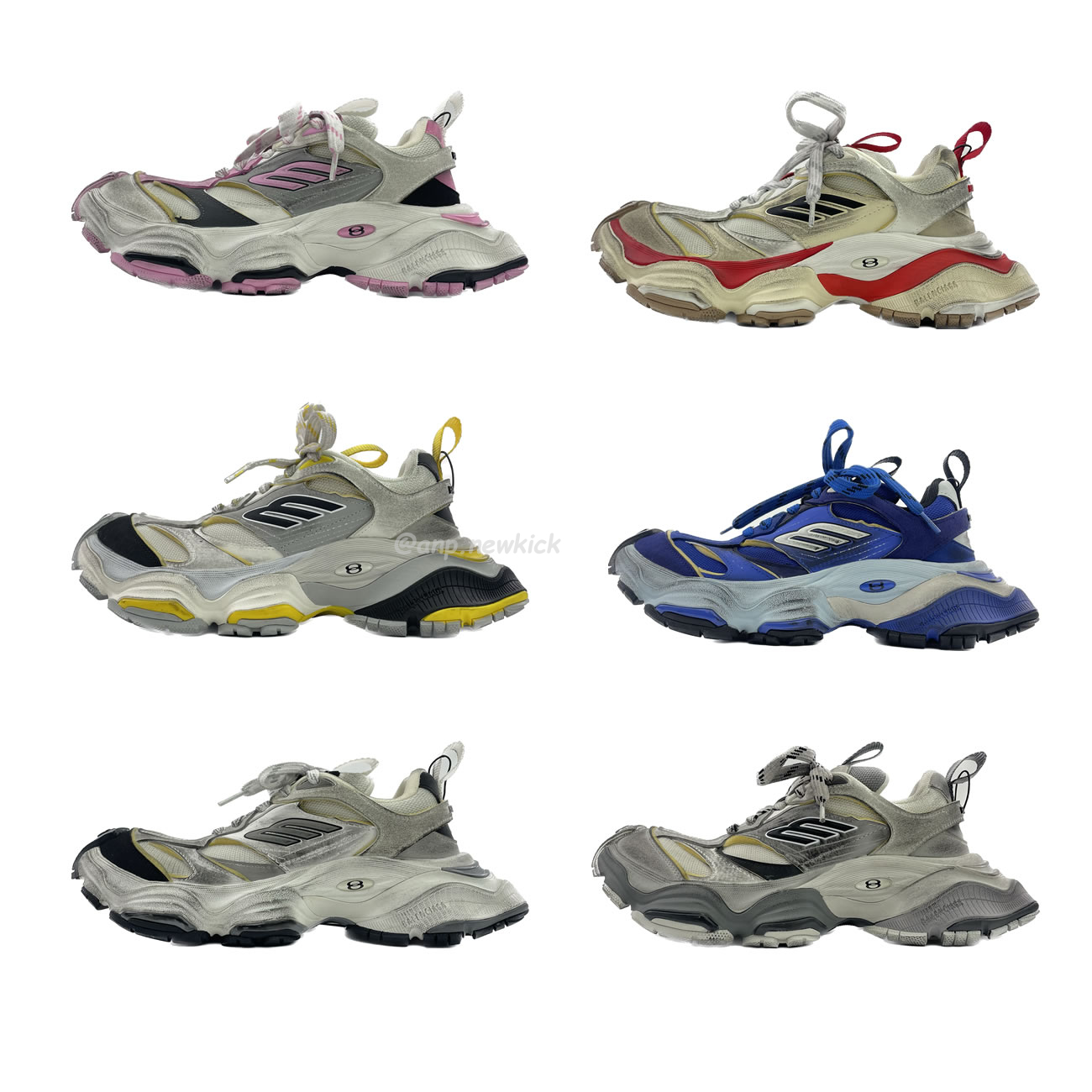 Balenciaga Cargo Sneaker Grey Black Yellow White Gery Pink Yellow Blue Red (womens) 784341 W2mv6 0328 (1) - newkick.vip