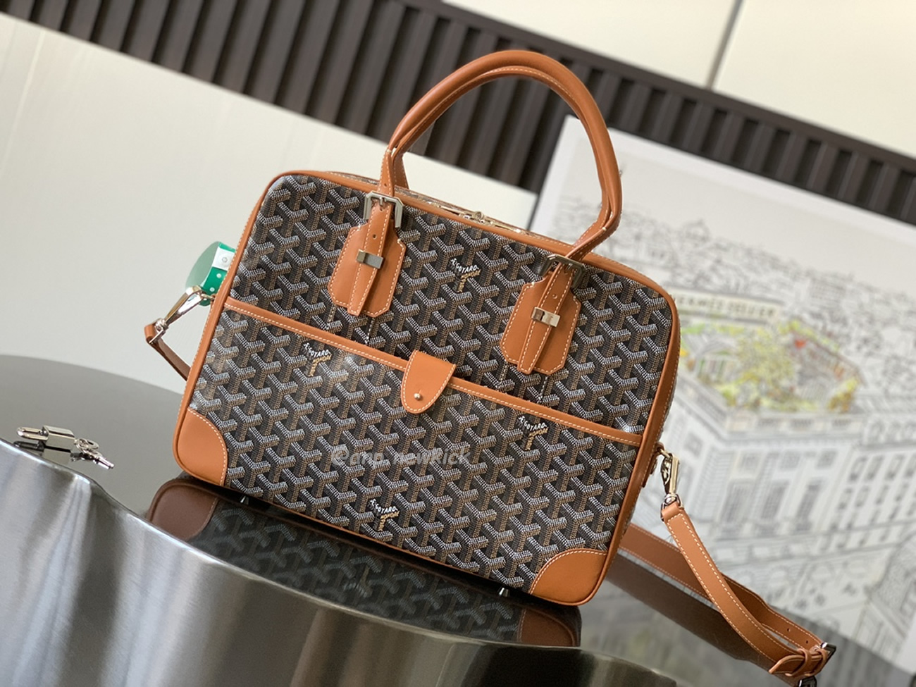 Goyard Ambassade Medium Size Briefcase (7) - newkick.vip